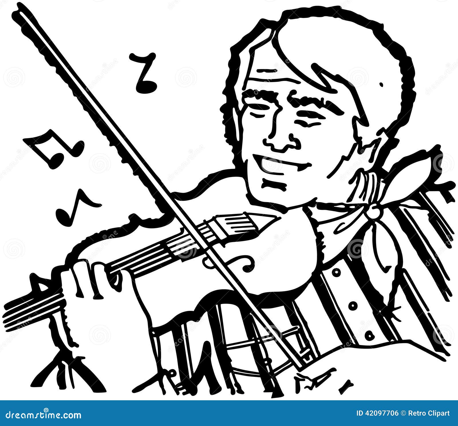 Fiddle Player stock vector. Illustration of dance, nostalgia 42097706