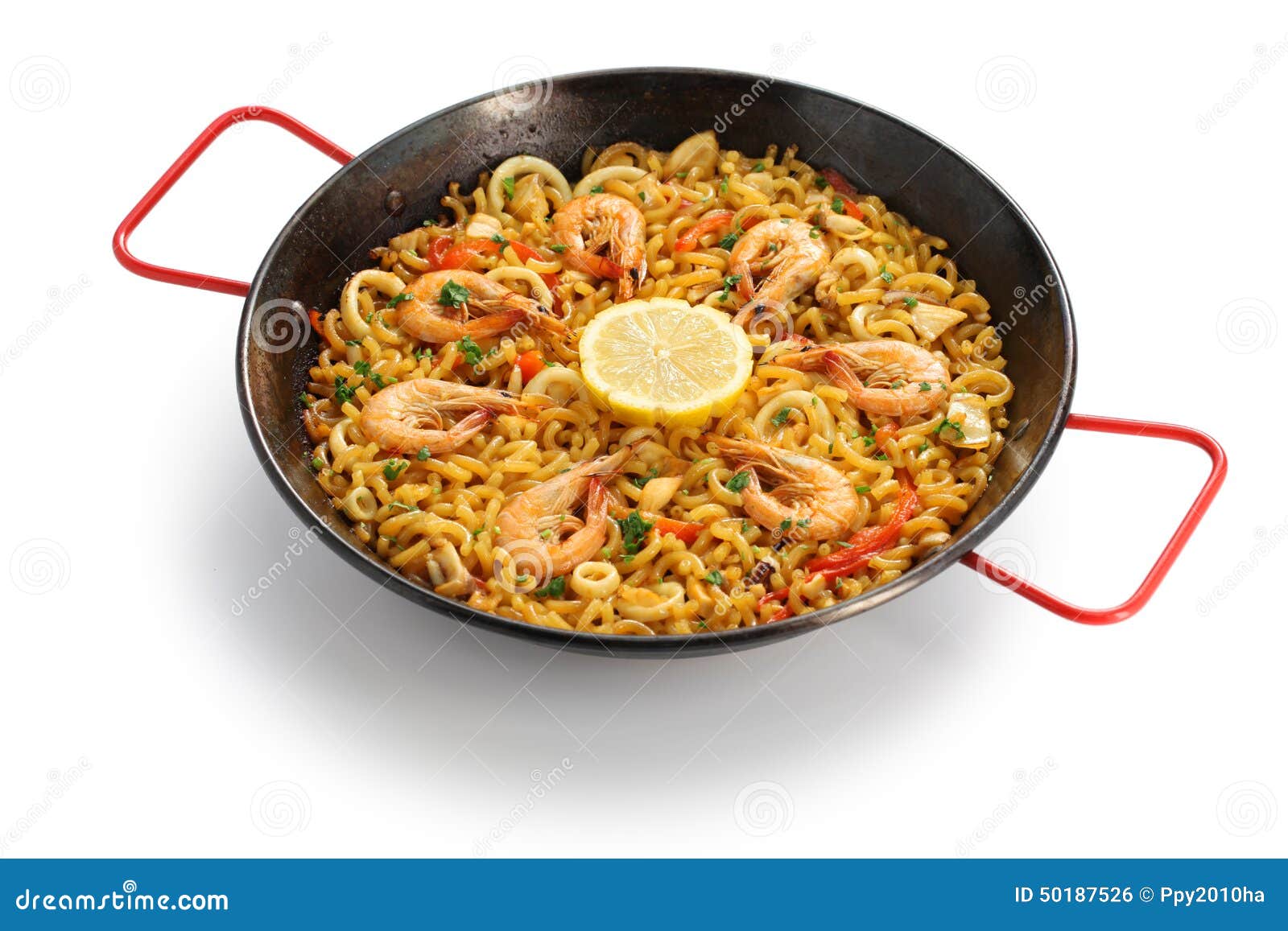 fideua de marisco, seafood pasta paella, spanish cuisine