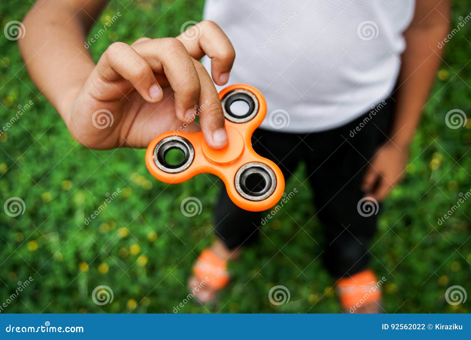 Fidget Finger Spinner Stress, Anxiety Relief Toy Stock Photo - Image of  modern, relief: 92562022