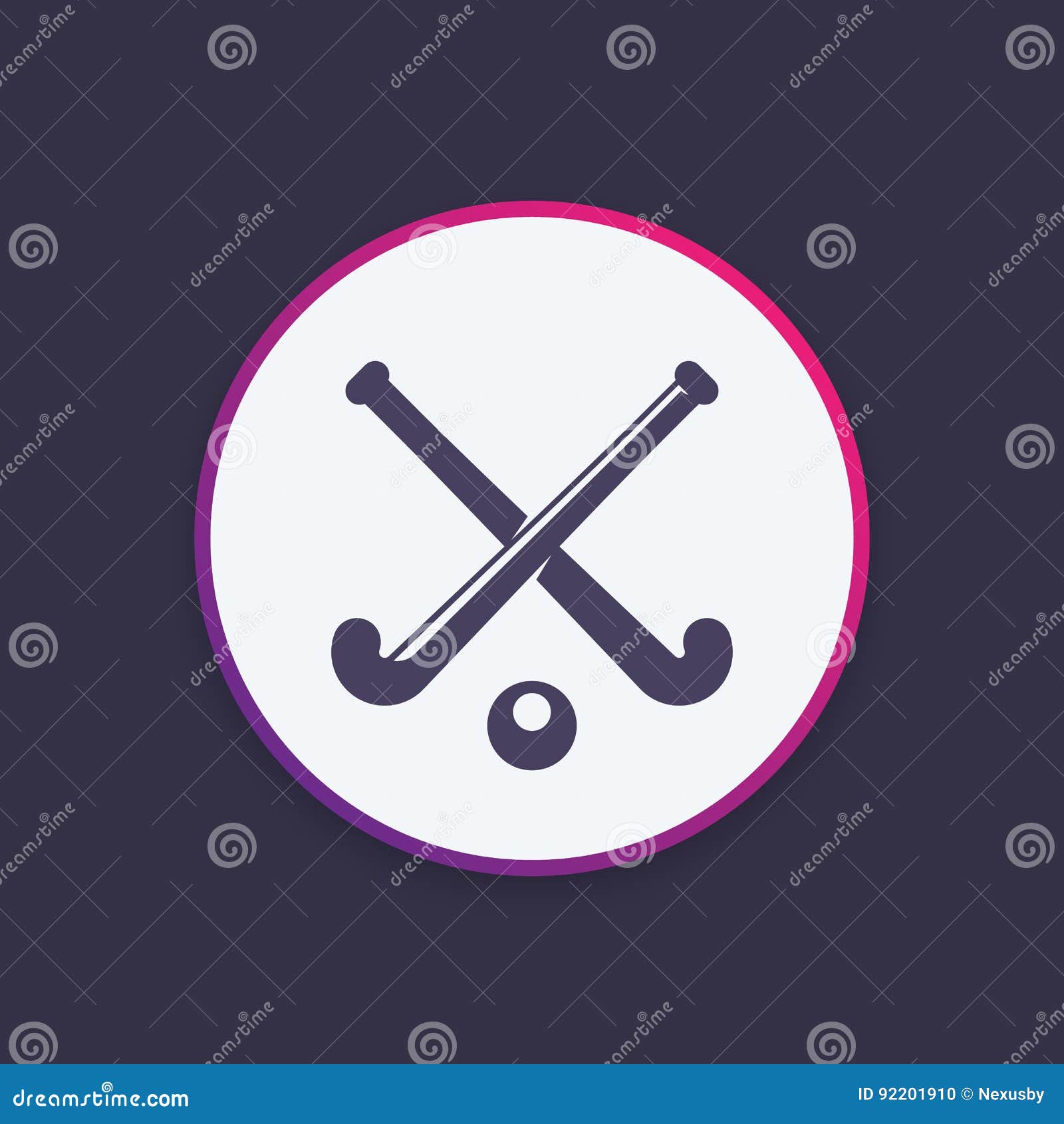 Field Hockey Icon, Vector Logo Stock Vector Illustration of outdoor
