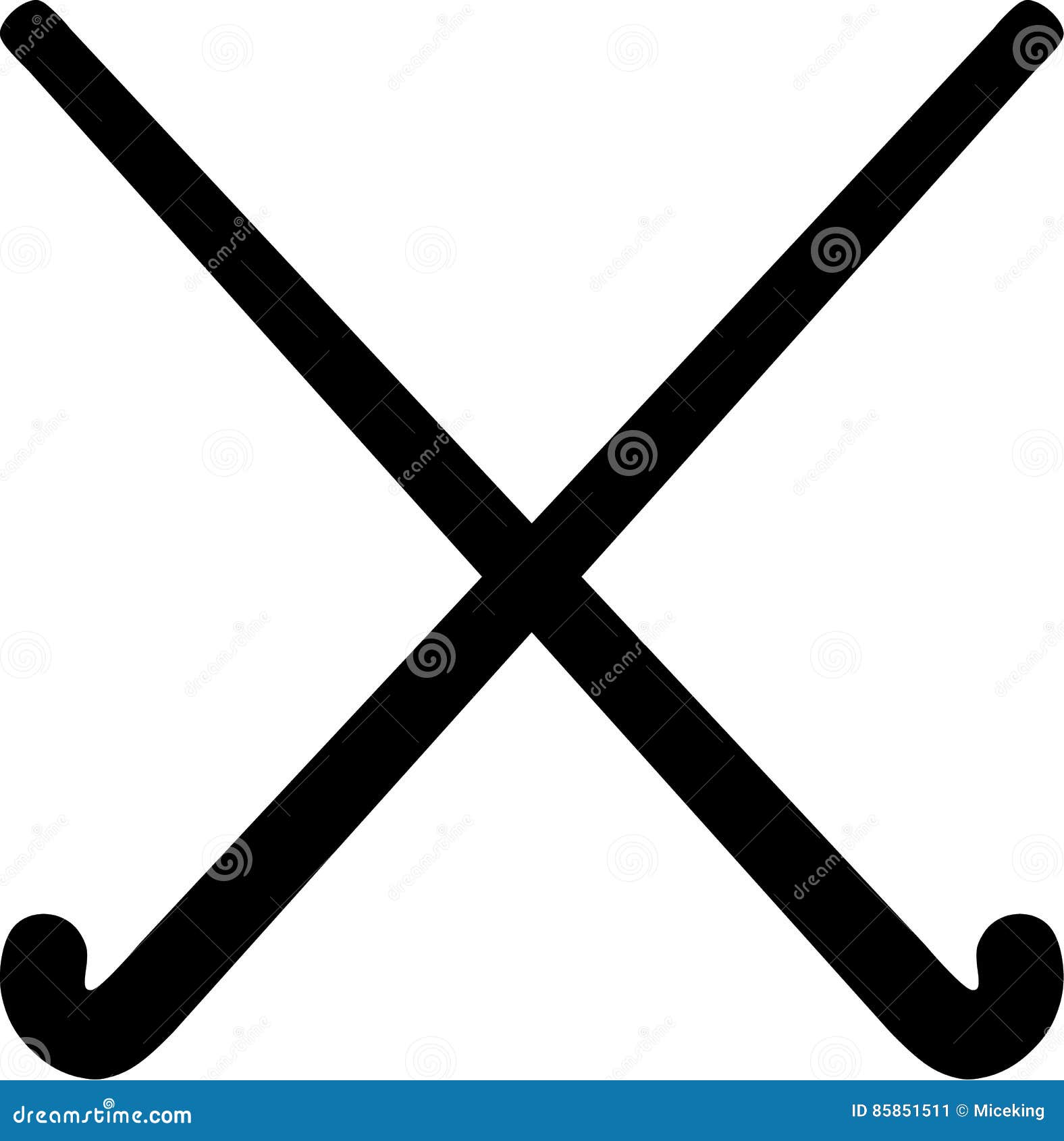 Field Hockey Sticks stock vector. Illustration of silhouette 85851511