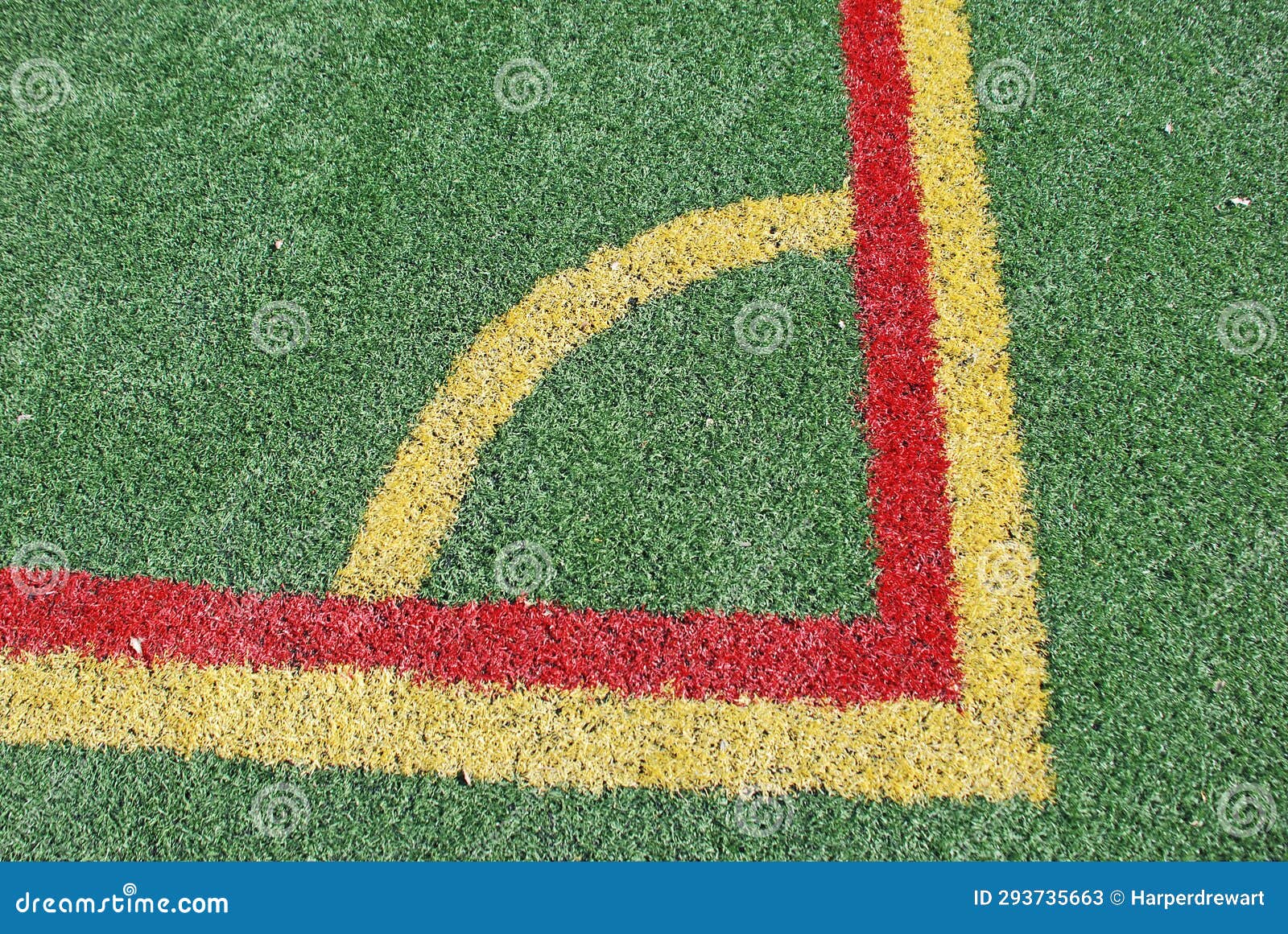 field markings on an artificial turf field