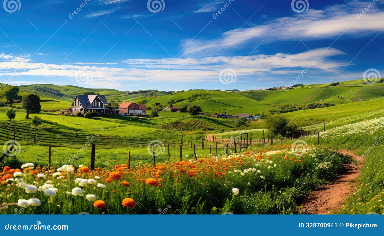 fields landscape oranic farm