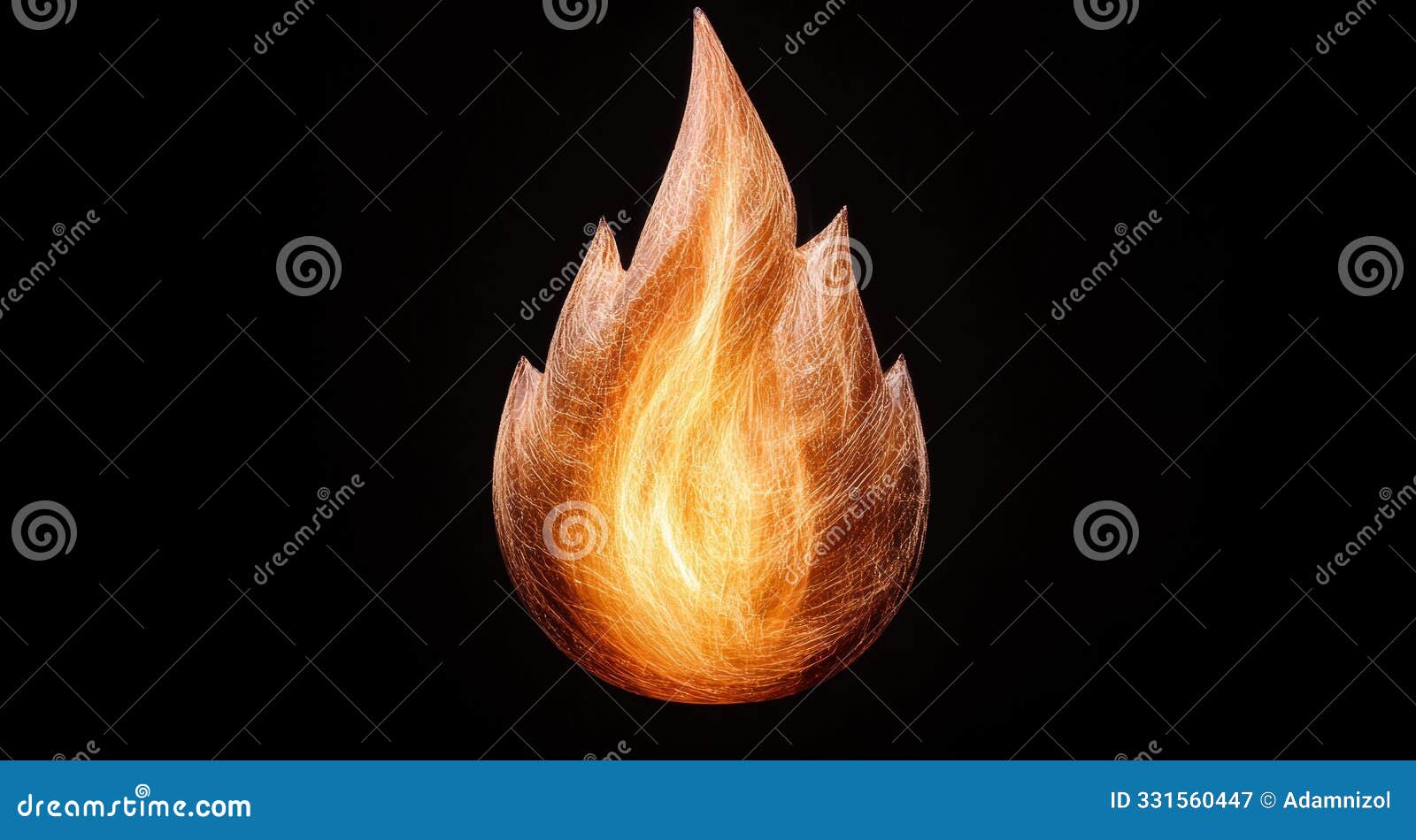 fiery flame abstract art