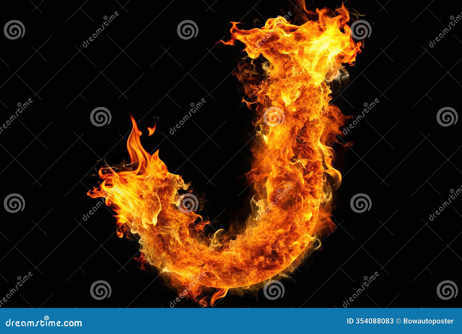 fiery letter  an abstract flame art graphic  for modern visuals