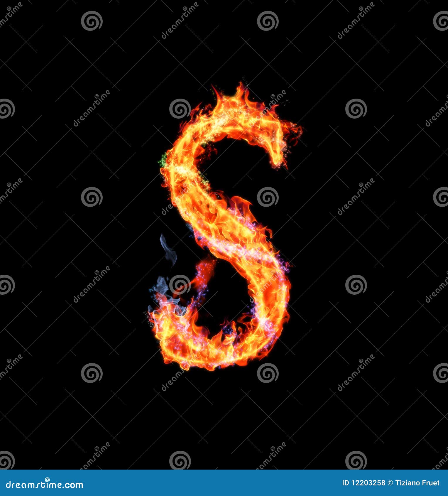 fiery magic font - s