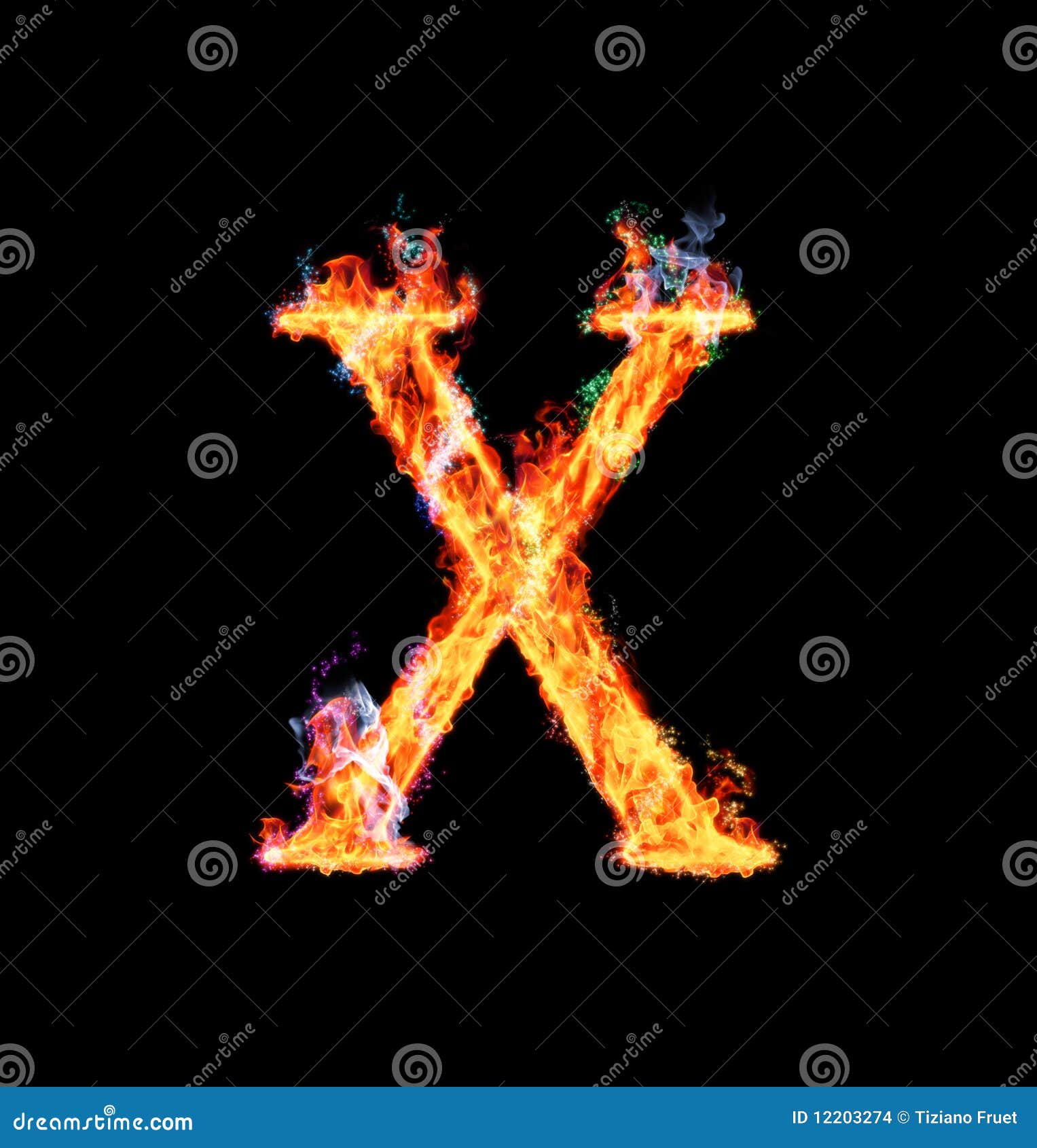 fiery magic font - x