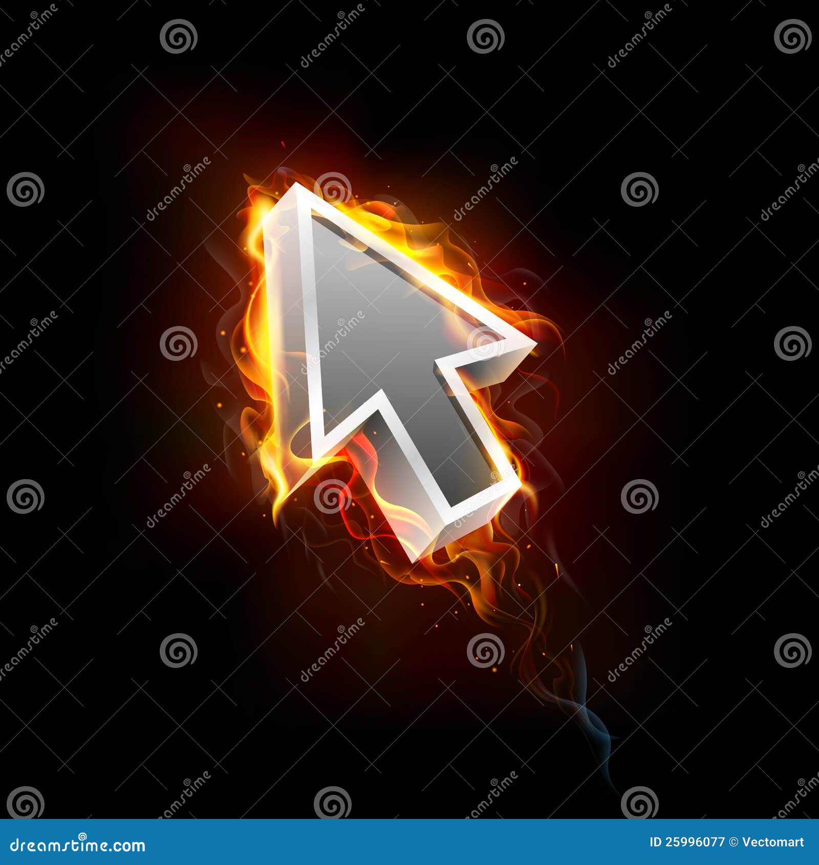 Fiery Mouse Pointer Arrow Royalty Free Stock Photography - Image: 25996077