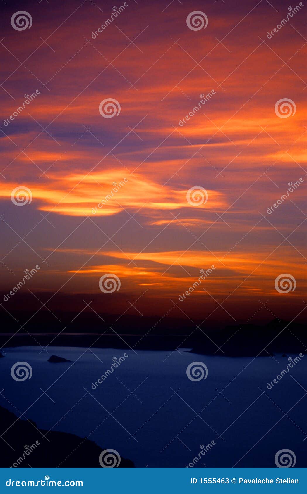 fiery sunset over lake titicaca peru - 2