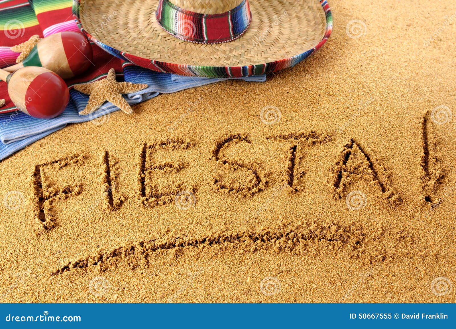 mexican summer fiesta beach sand writing