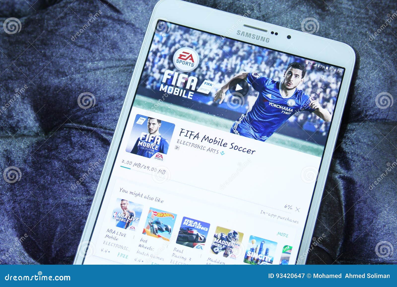 FIFA mobile soccer app editorial photography