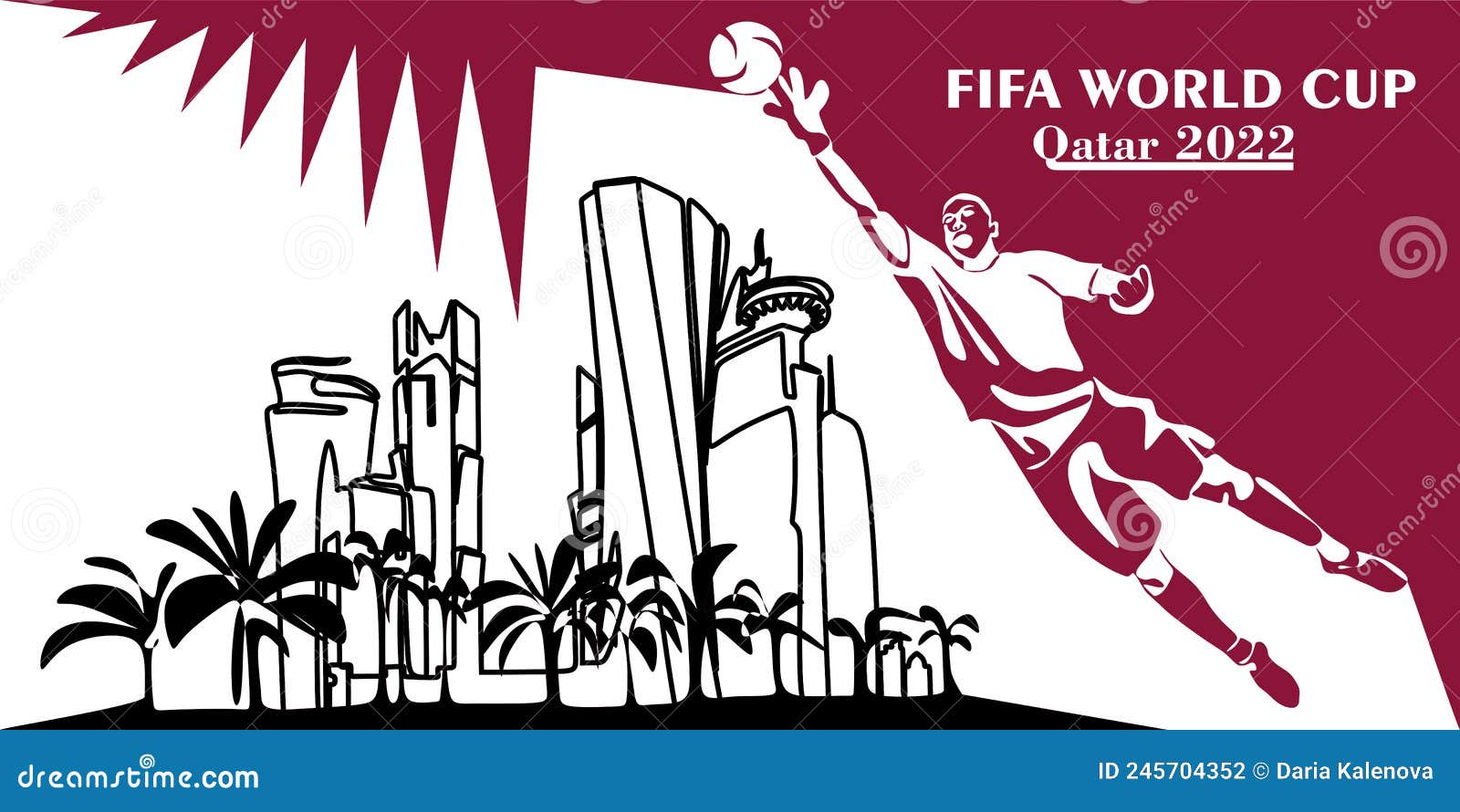 Premium Vector  Fifa world cup qatar 2022 logo stylized vector