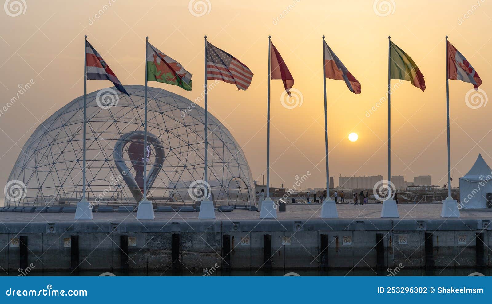 FIFA World Cup Qatar 2022 Official Countdown Clock at the Corniche