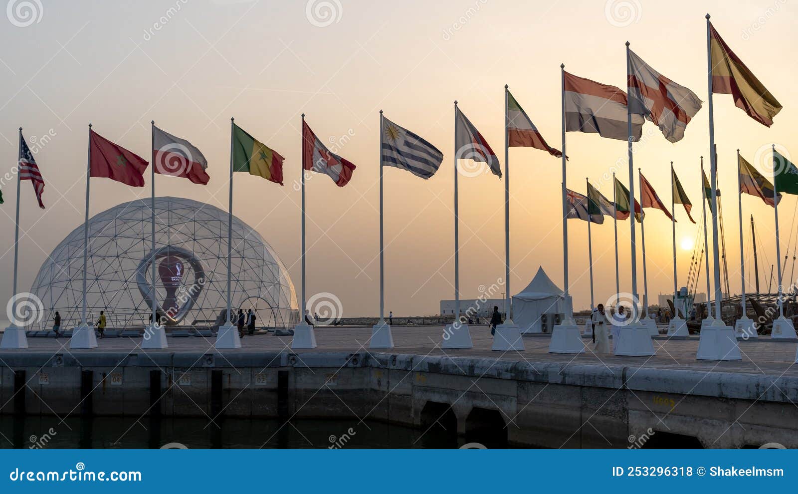 FIFA World Cup Qatar 2022 Official Countdown Clock at the Corniche