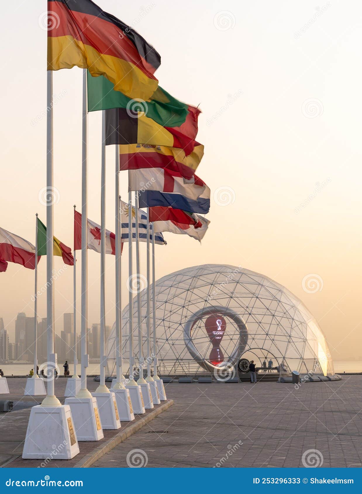 FIFA World Cup Qatar 2022 Official Countdown Clock at the Corniche