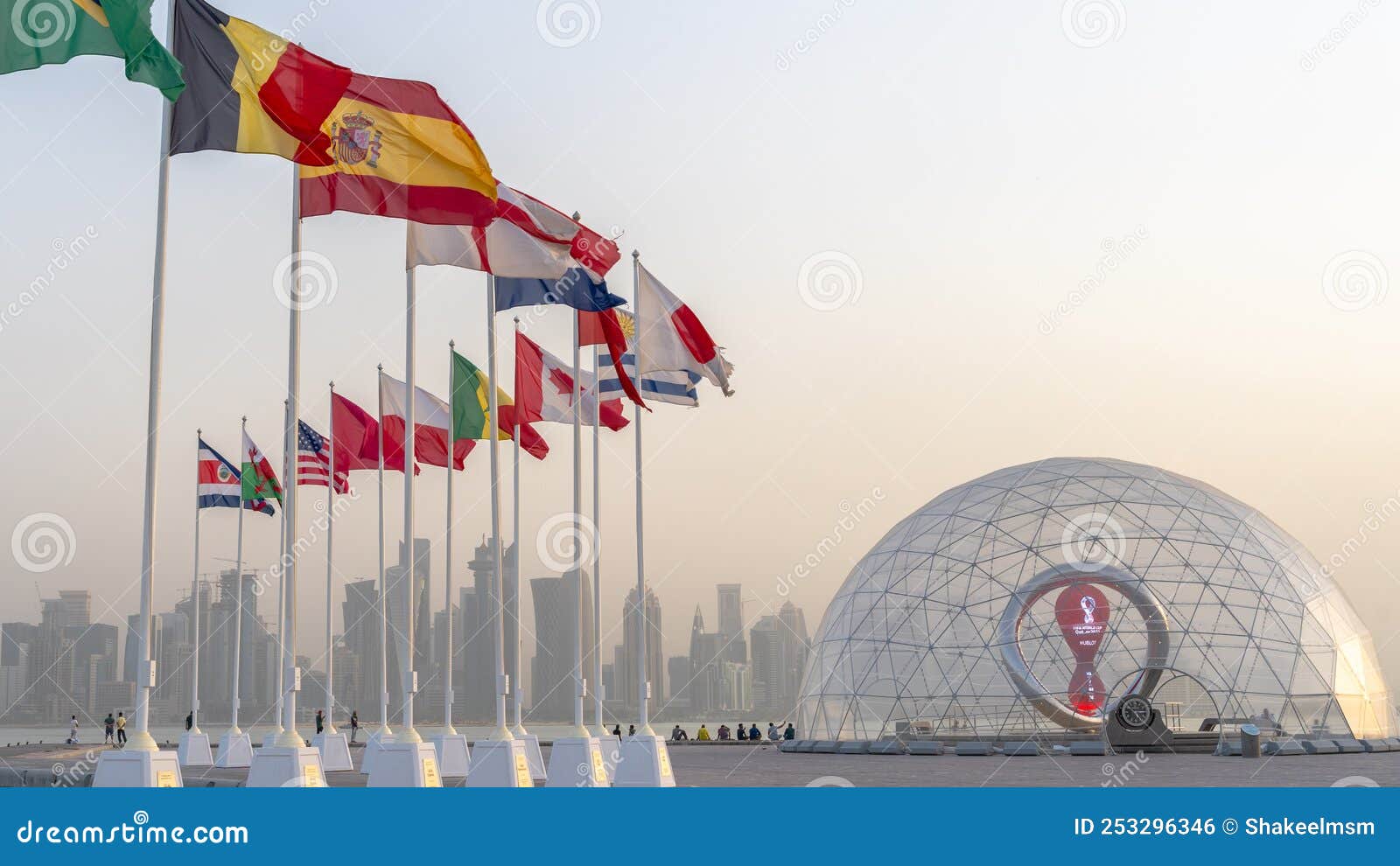 FIFA World Cup Qatar 2022 Official Countdown Clock at the Corniche
