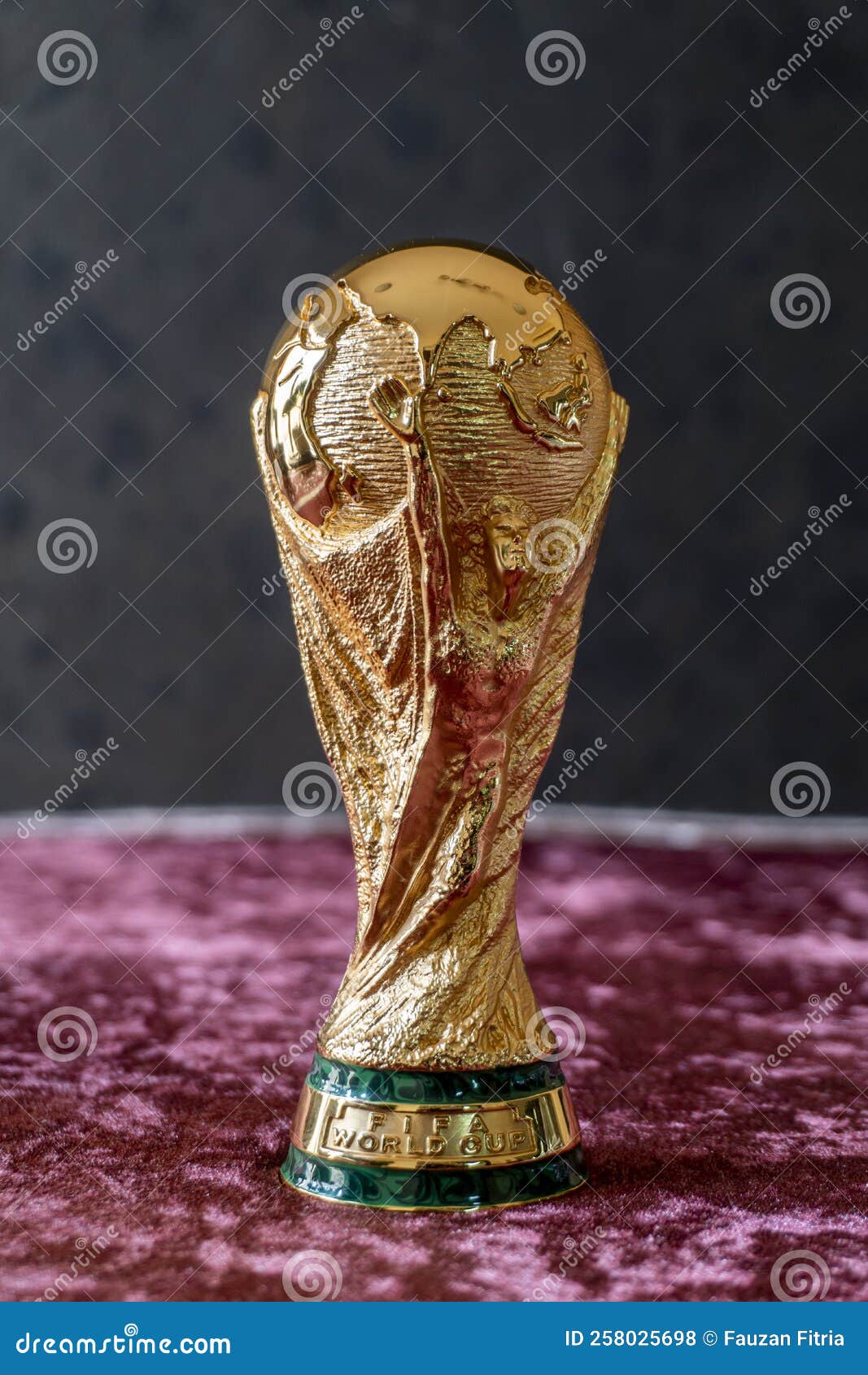 FIFA World Cup Trophy Isolated Against Black Background. Editorial Stock  Photo - Image of competitive, doha: 258025698