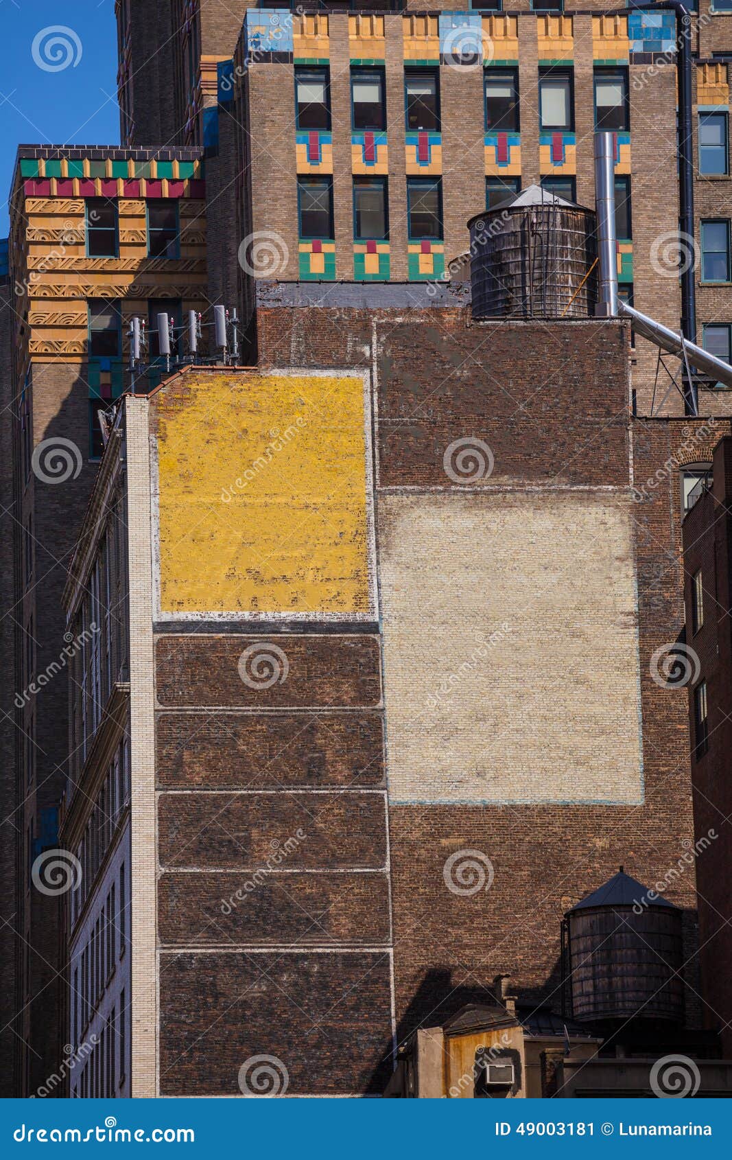 Fift Avenue Aged Brick Wall 5 Th Av New York Usa Stock Image Image Of