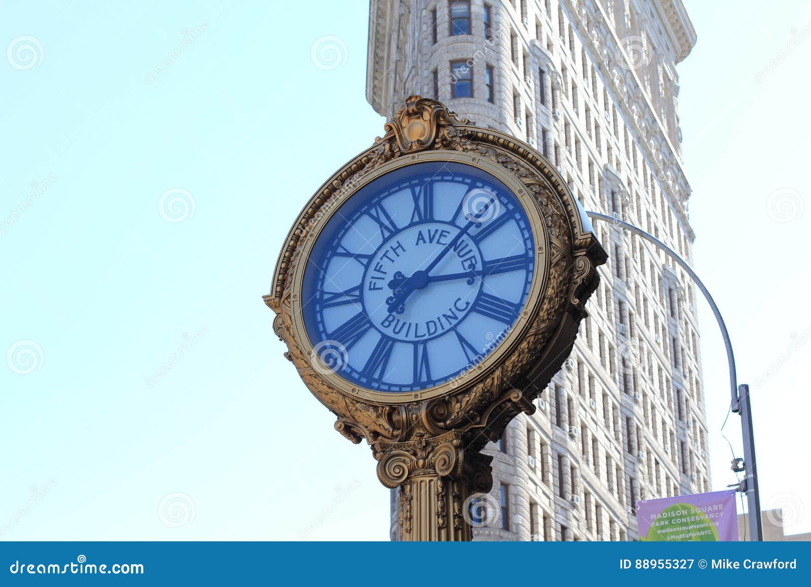 Fifth Ave Building Clock in NYC Editorial Photography Image of