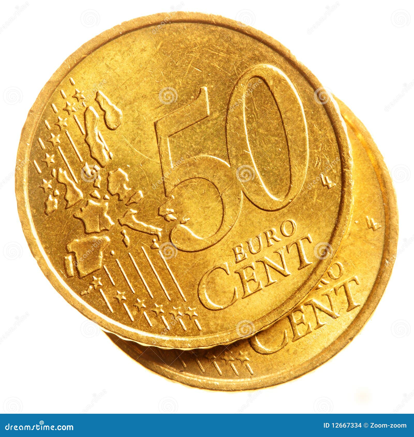 Fifty euro cent coins stock photo. Image of loan, germany - 12667334