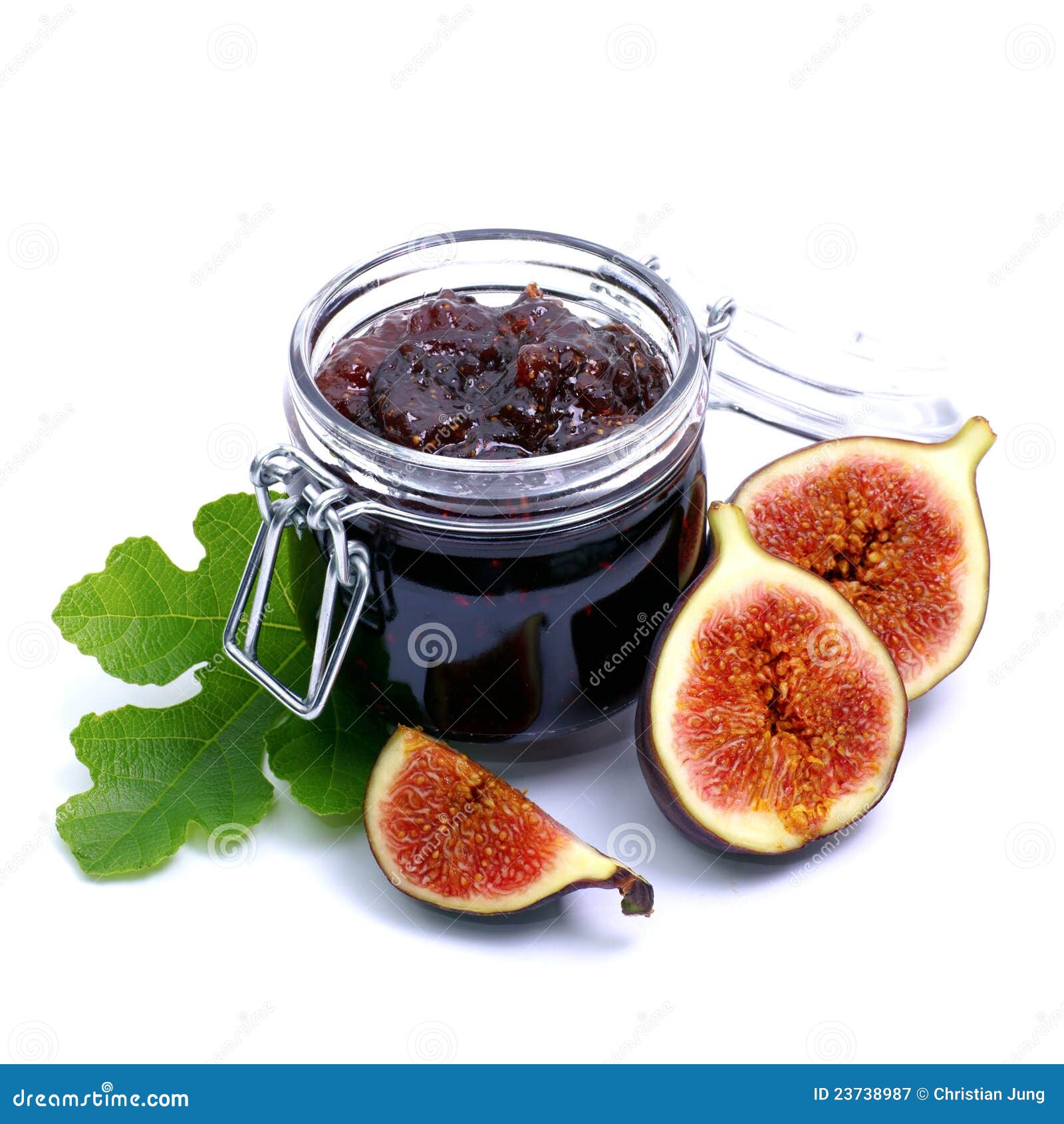 Fig jelly stock image. Image of preserving, jelly, glass 23738987