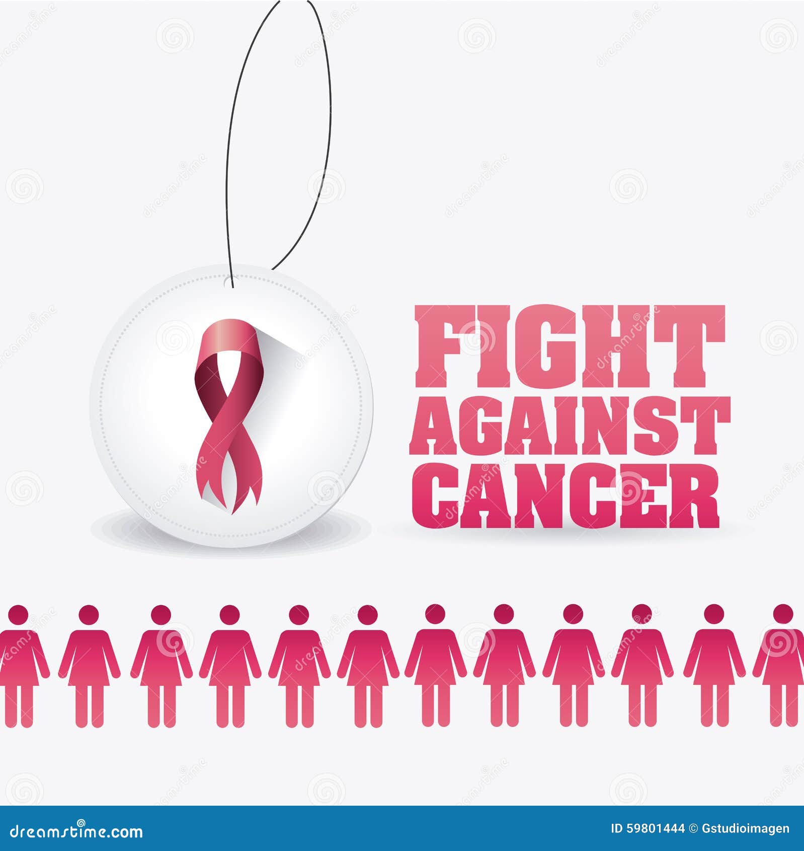 Fight Against Breast Cancer Campaign Stock Vector Illustration Of Organization Cancer 59801444