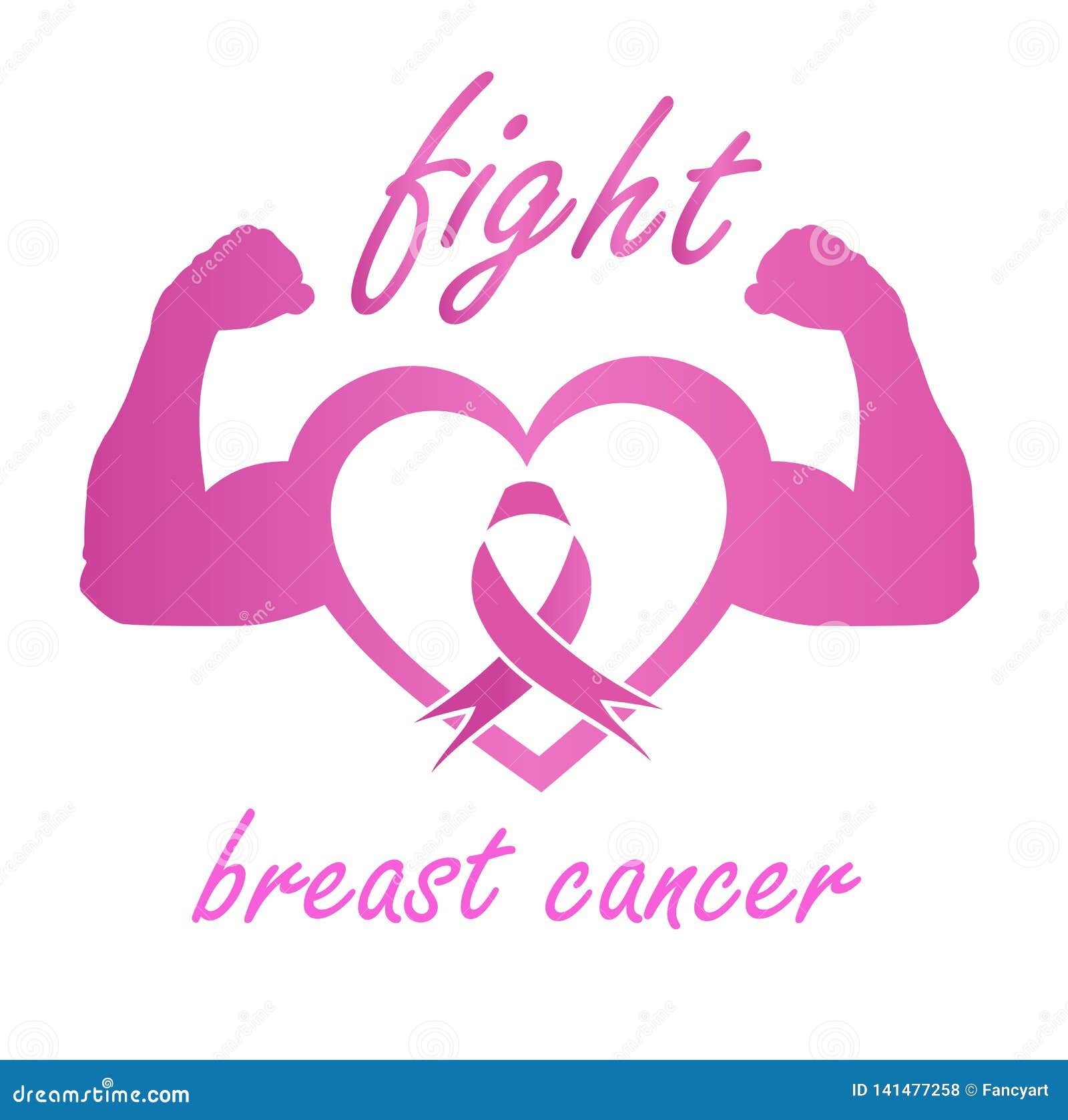 Fight Breast Cancer Awareness Stock Vector Illustration Of Love