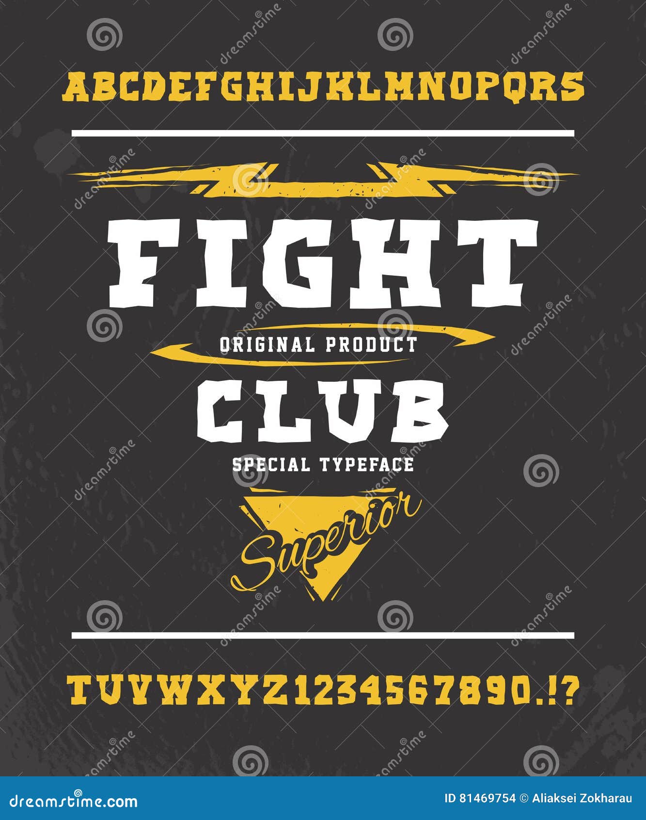 fight club. hand crafted typeface 
