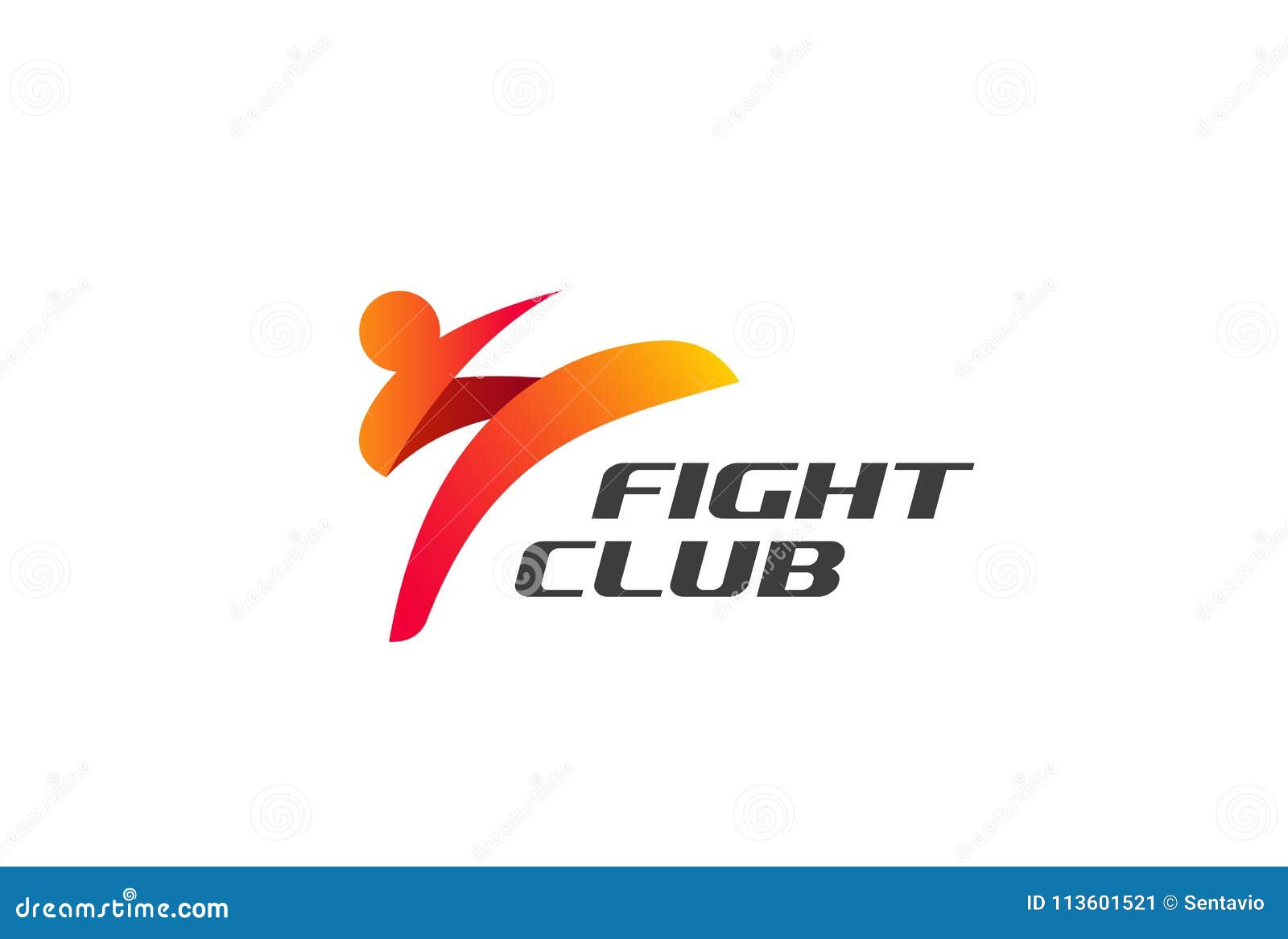 fight club karate kickboxing taekwondo logo 