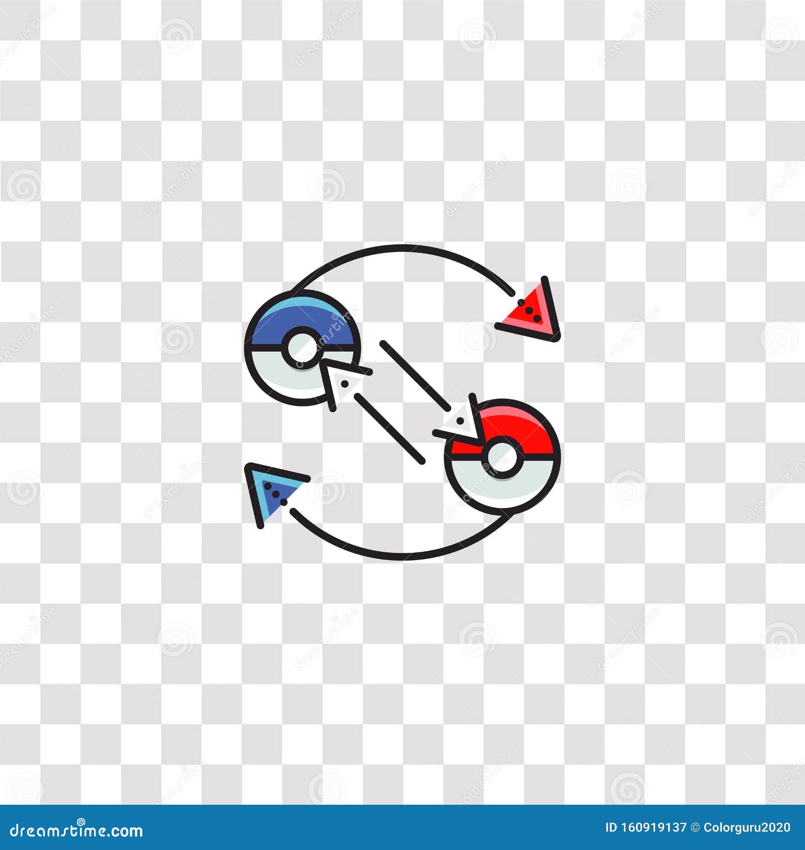 Pokeballs Icon Sign and Symbol. Pokeballs Color Icon for Website