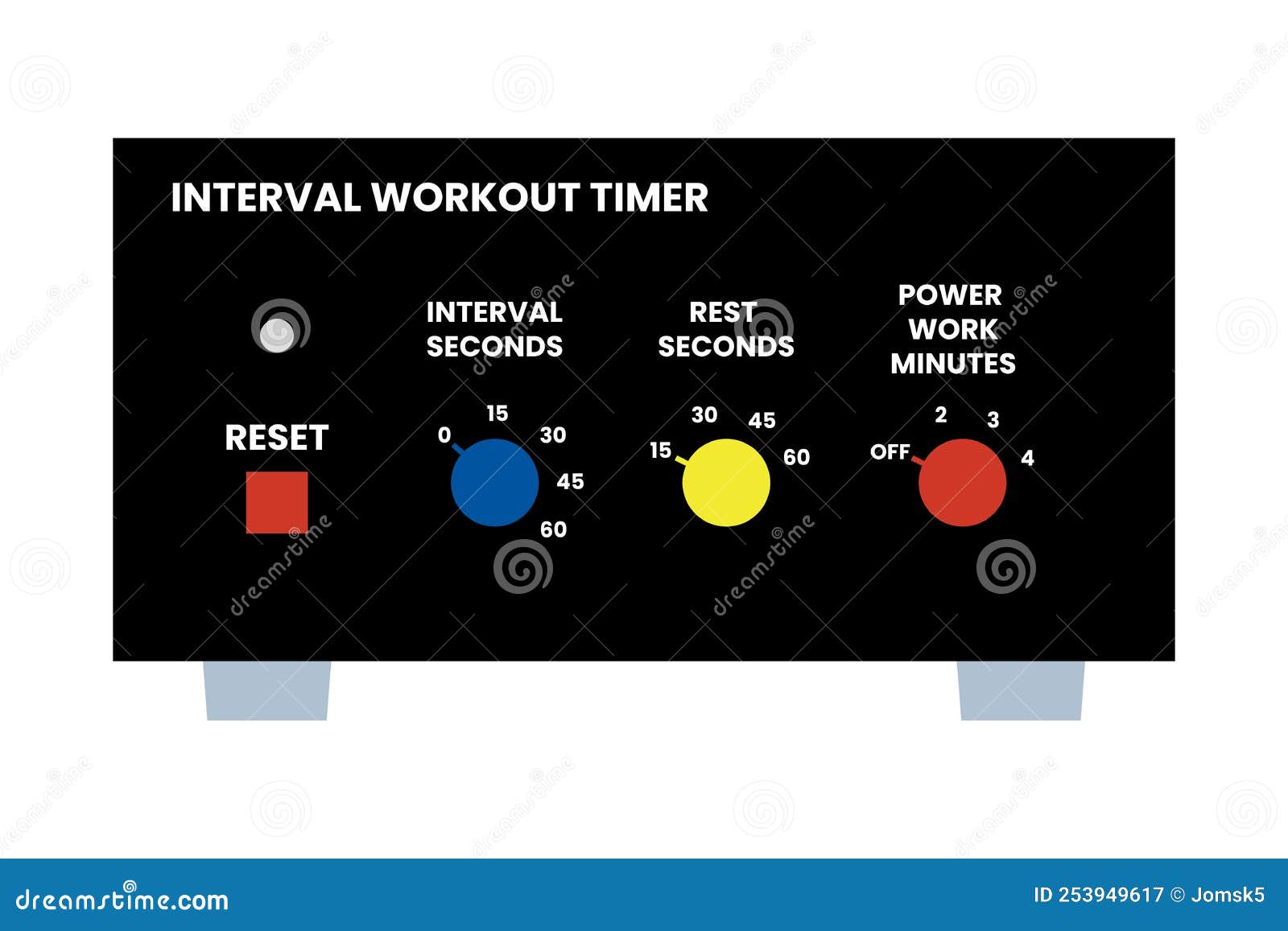 Fight Sports Interval Timer Vector Illustration Stock Vector Illustration of individual, rest