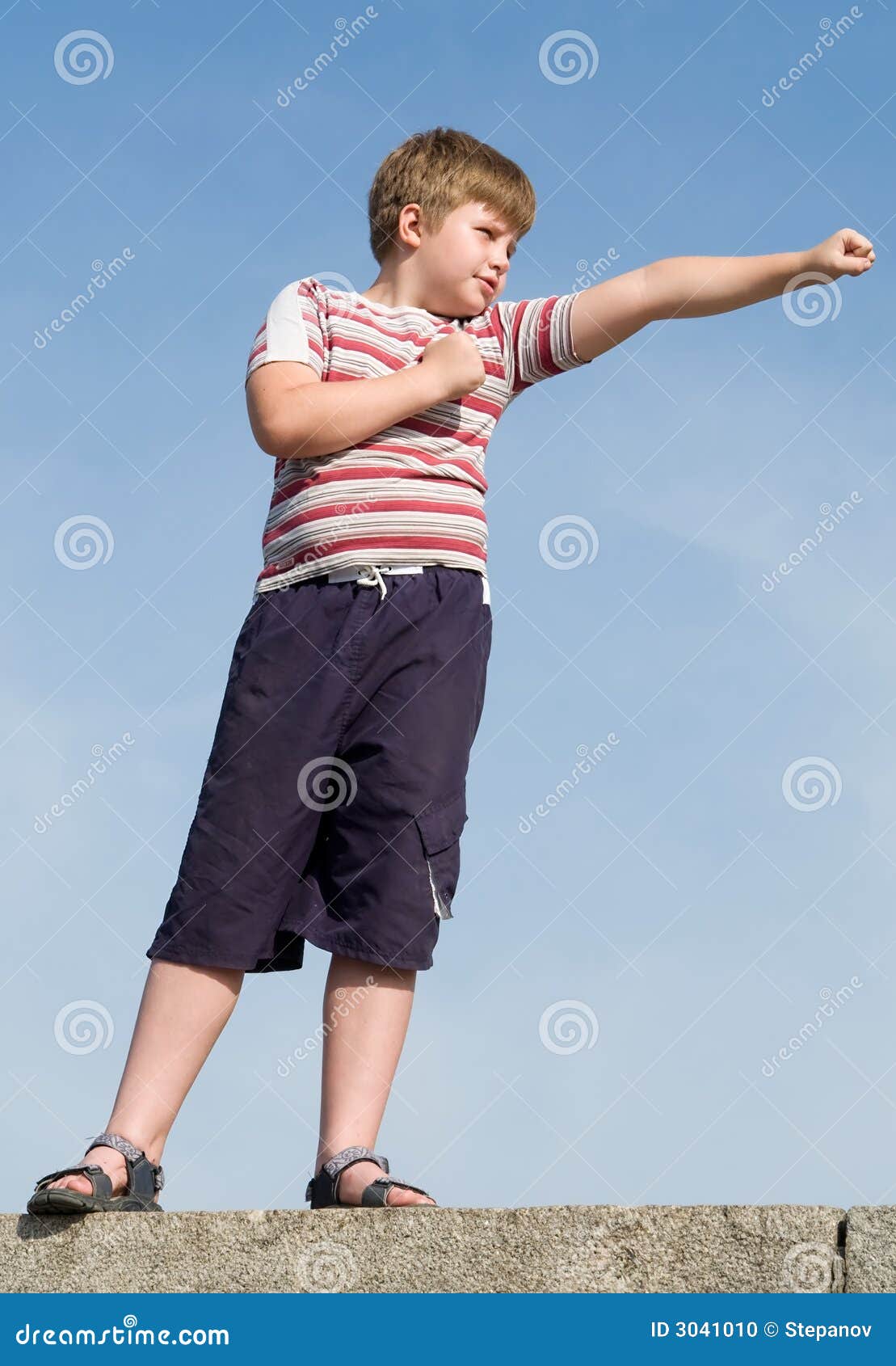 Fighter boy stock photo. Image of beauty, fists, child 3041010