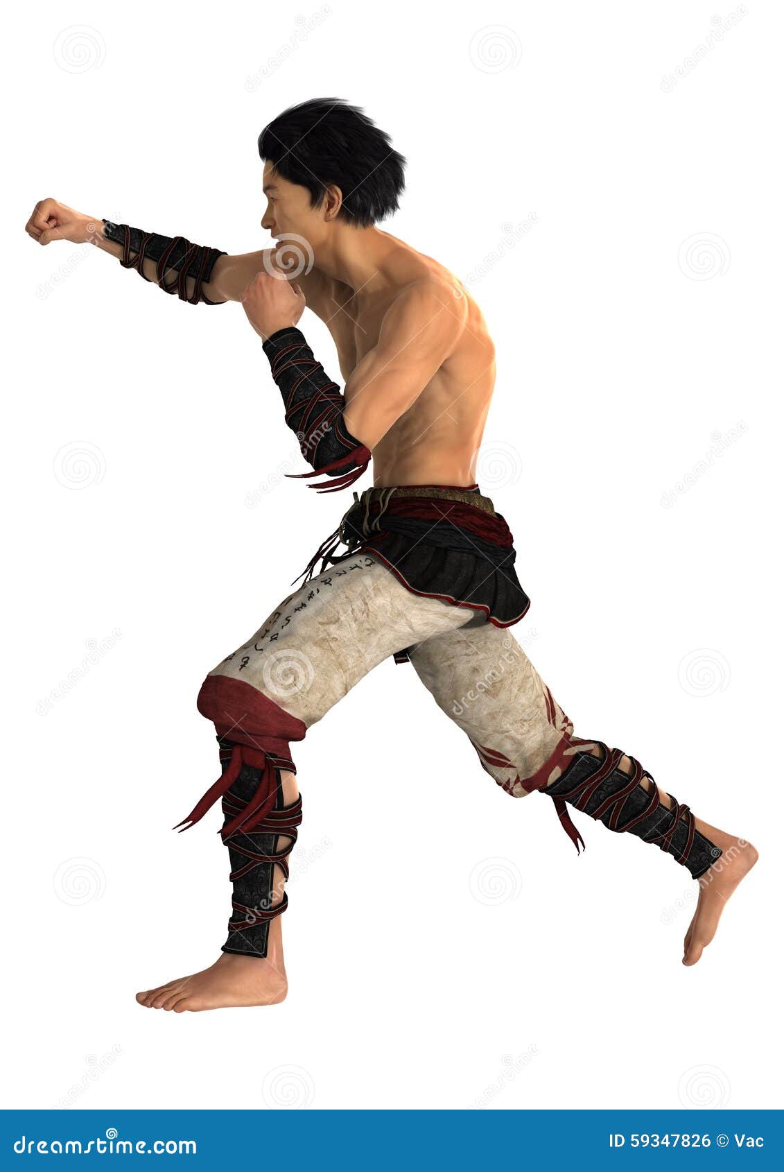 Fighting Asian Man stock photo. Image of east, position 59347826