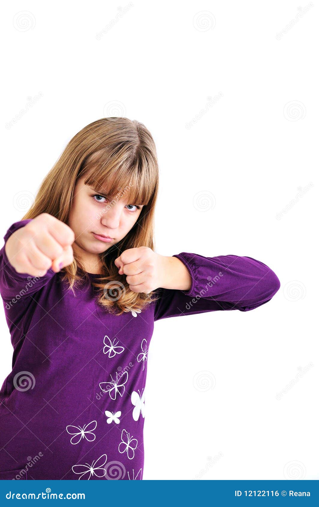 Fighting teen girl stock photo. Image of excited, background - 12122116
