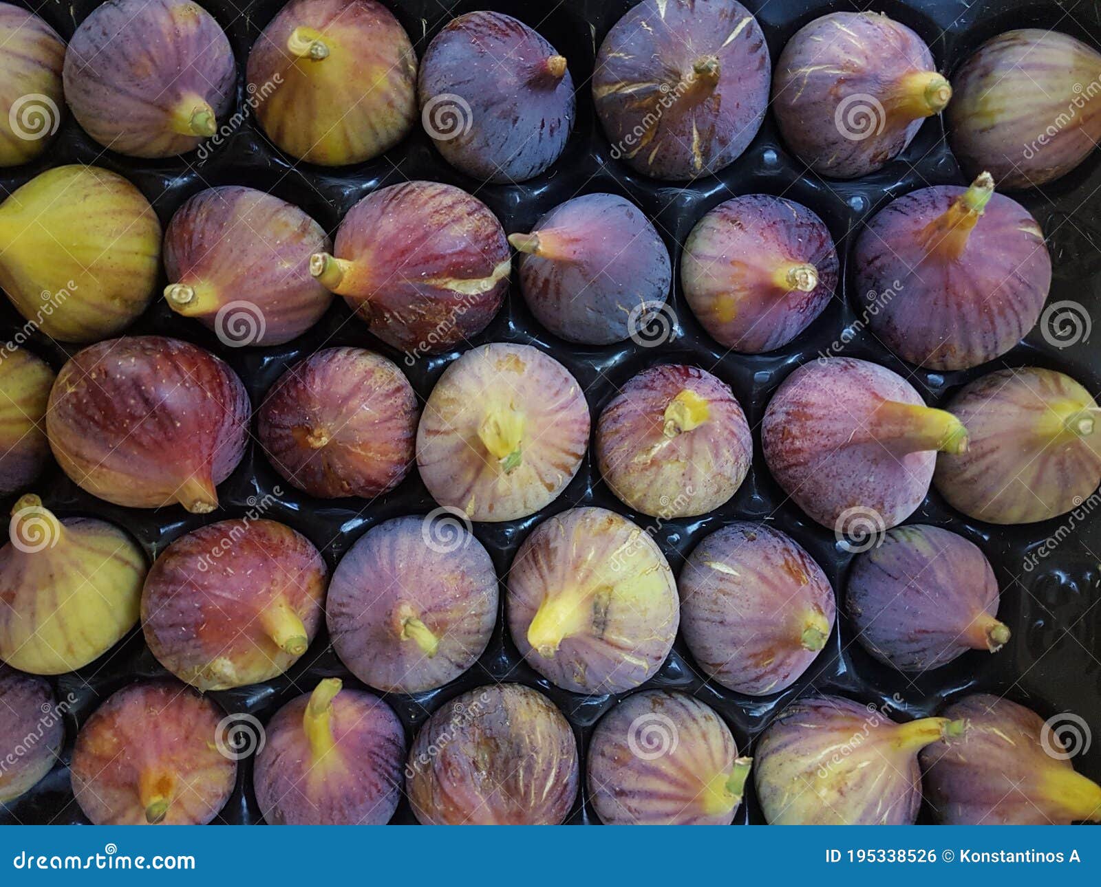 Figs Fruits in Grocery Crate Stock Photo Image of black, juicy 195338526
