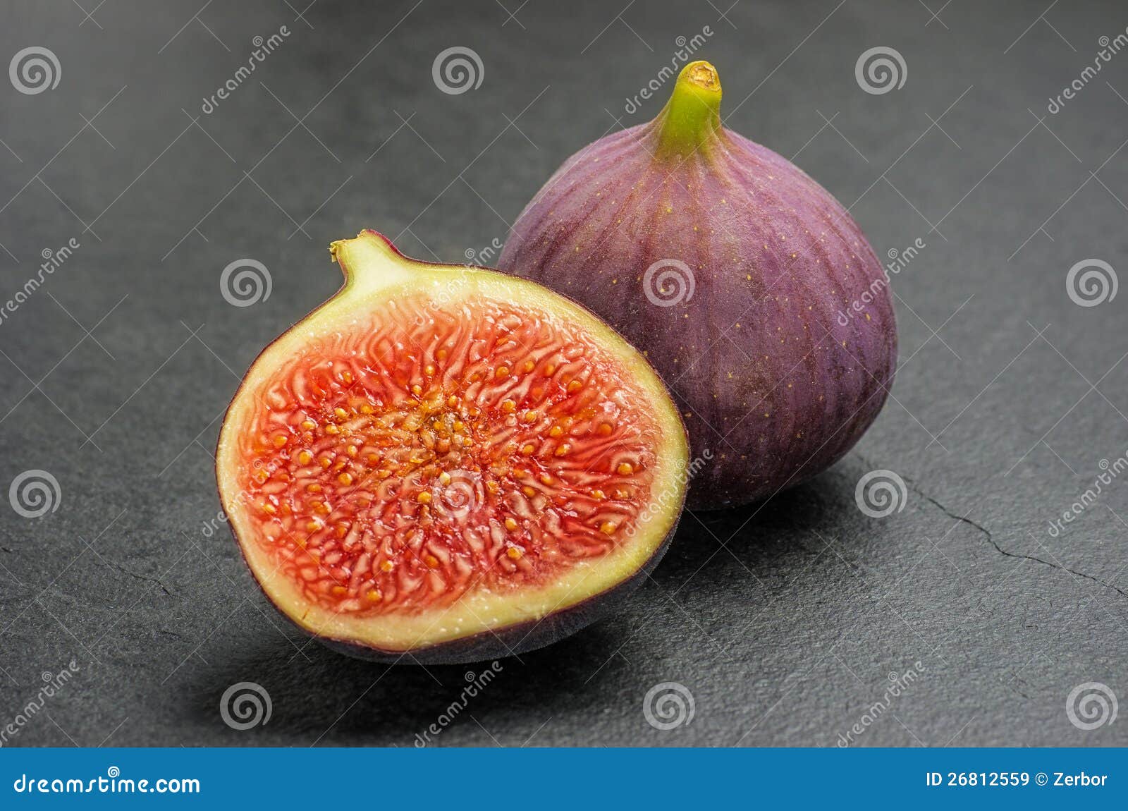 Figs on slate plate stock image. Image of vitamins, slate 26812559