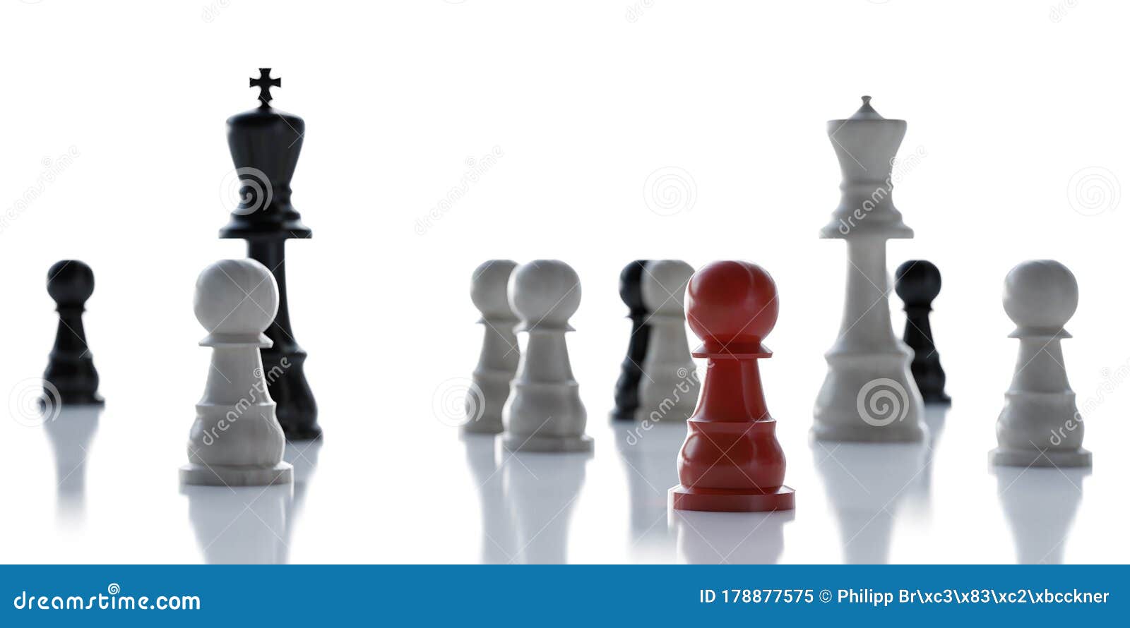 Rei e rainha do xadrez branco num tabuleiro de xadrez. ilustração 3d fotos,  imagens de © gioiak2 #180026896