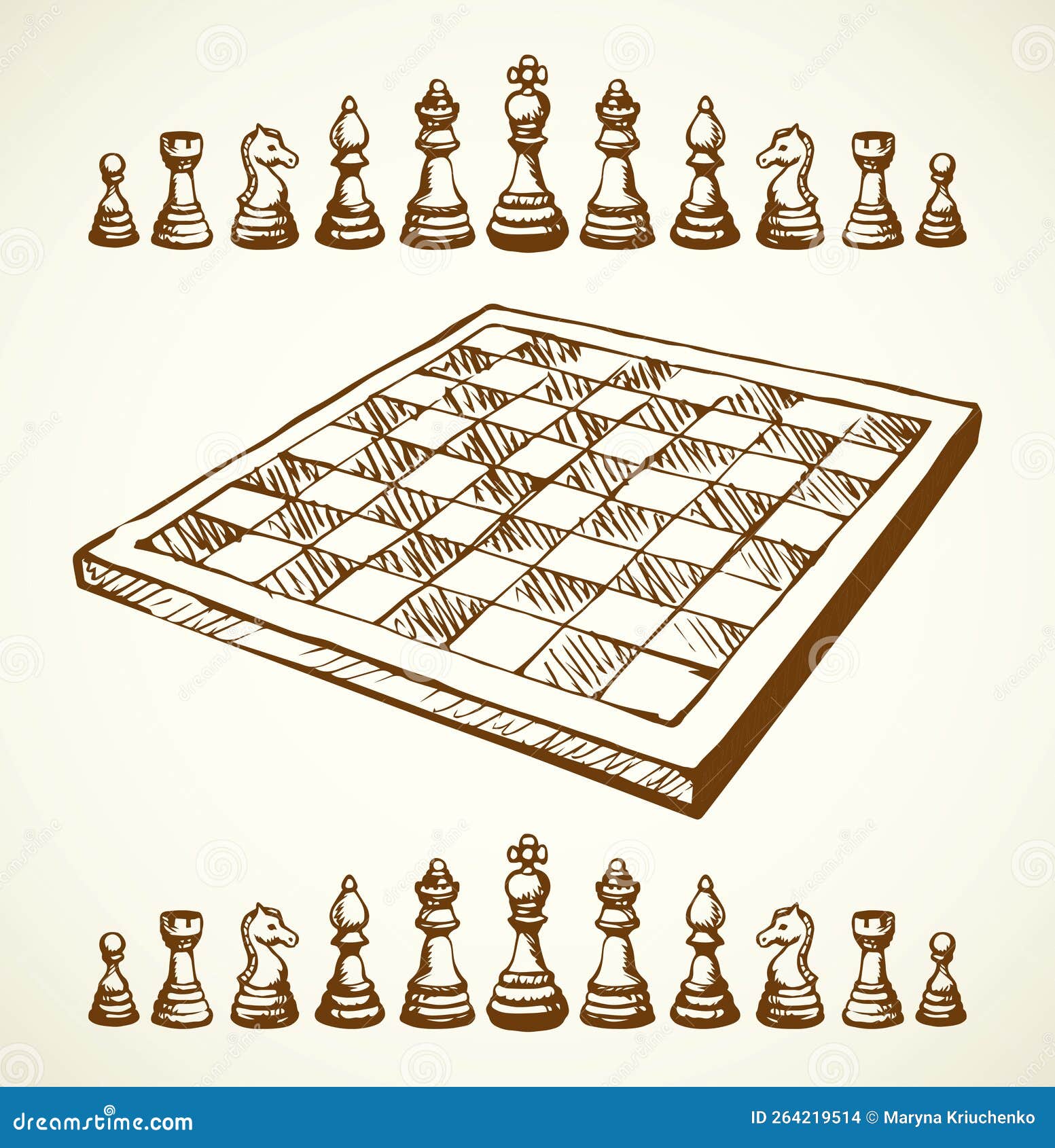 Figuras De Xadrez. Desenho De Caneta Vetorial Ilustração do Vetor -  Ilustração de jogo, tabuleiro: 264219514