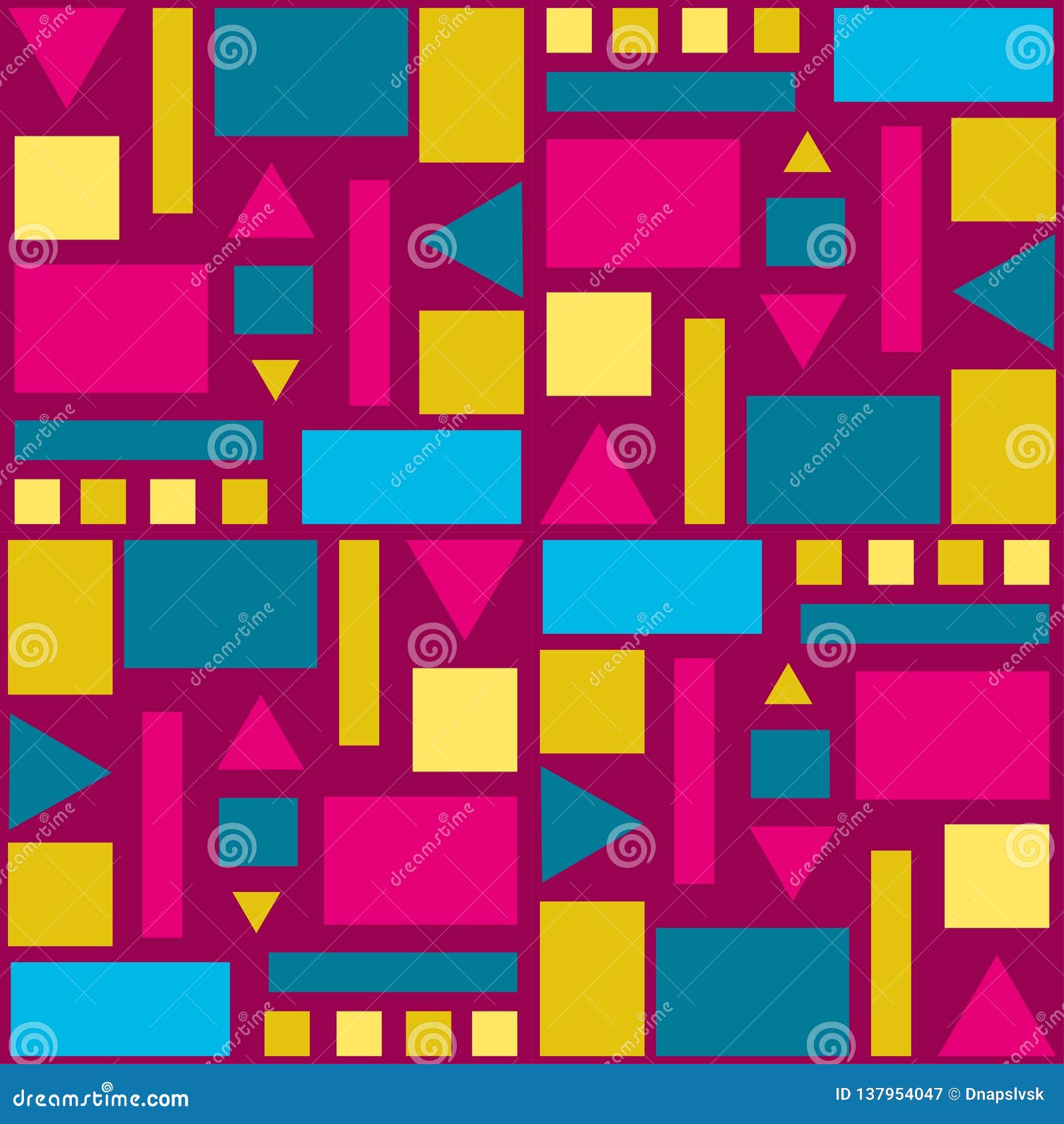 Figuras Geometricas De Diversos Colores Y Tamanos En Un Color