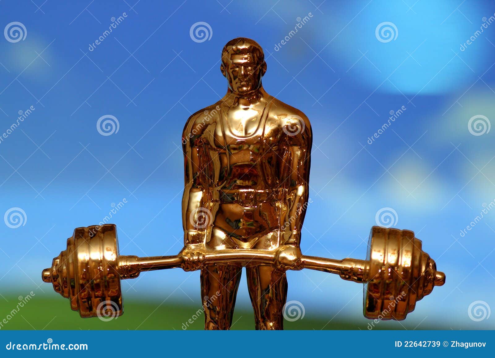 Figure Athlete Raises the Bar Stock Image Image of dream, statuette