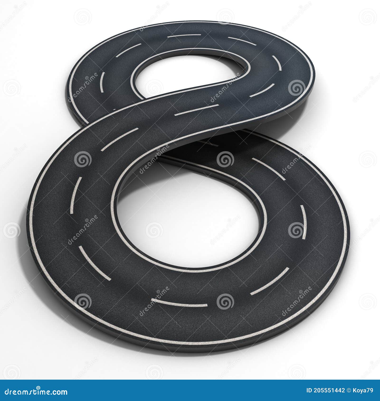 Figure 8 Circuit 3d Rendering Stock Illustration - Illustration of