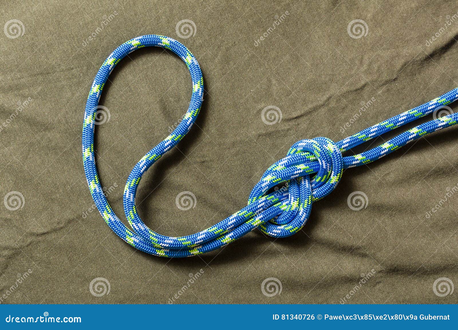 Figure-eight Loop Flemish Loop. Stock Photo - Image of hardware