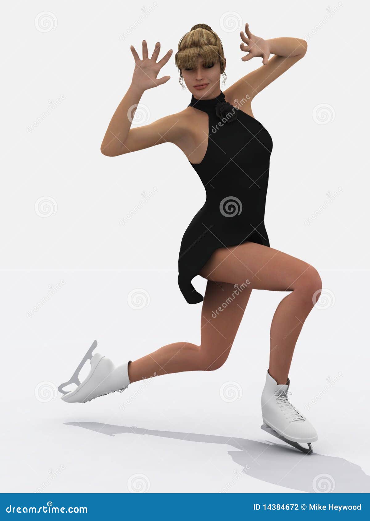 Figure skater stock illustration. Illustration of skate 14384672