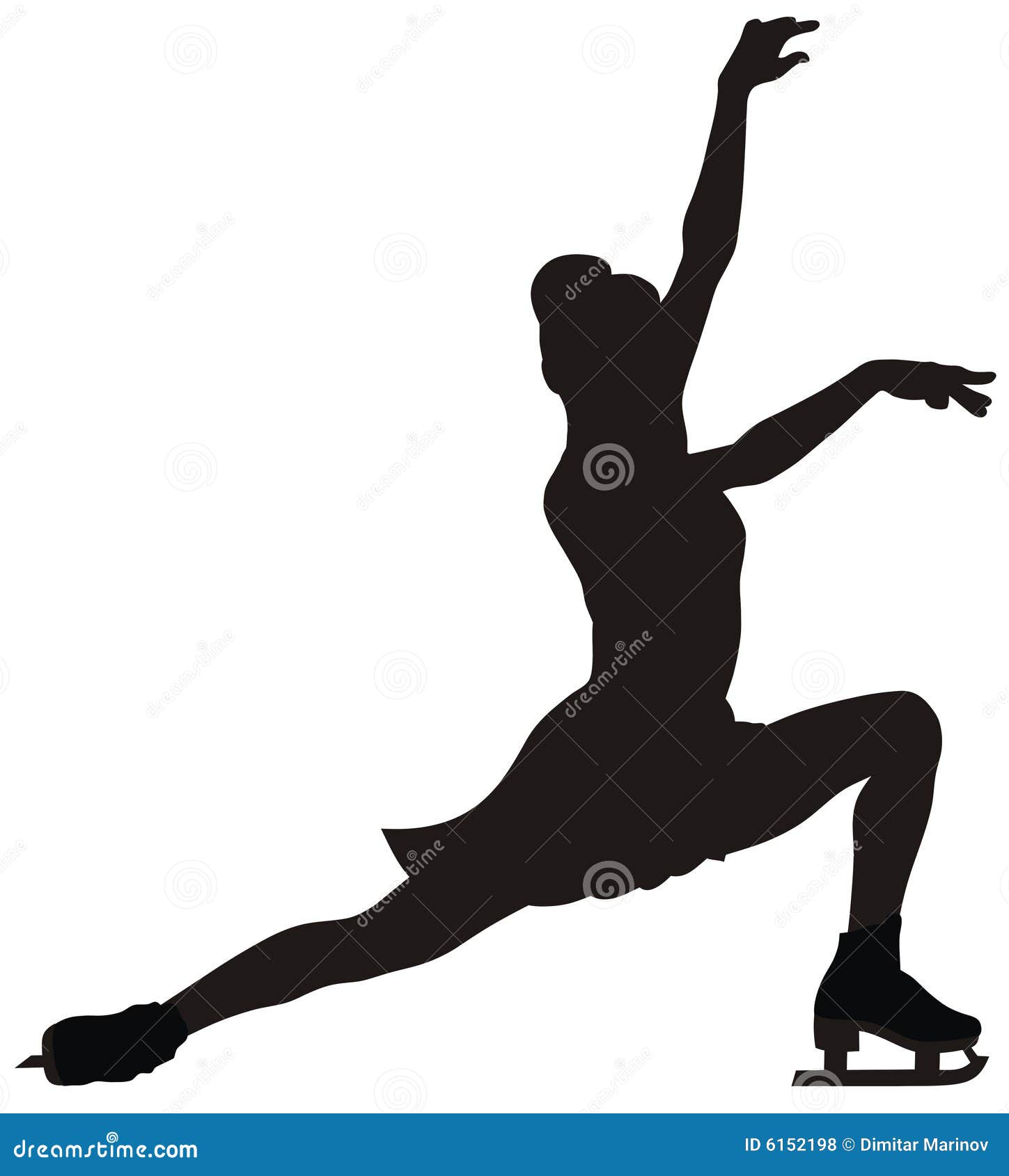 Figure Skating Couple Vector. Woman And Male. Ice Skating. Animated