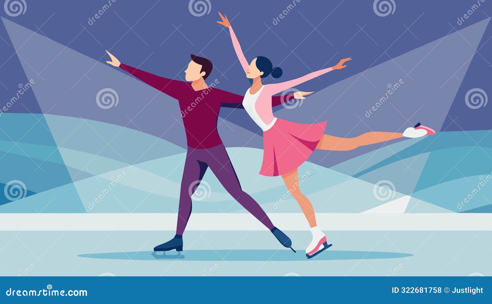 the figure skating duos performance was a delicate balance of strength and elegance leaving the audience in awe.. 