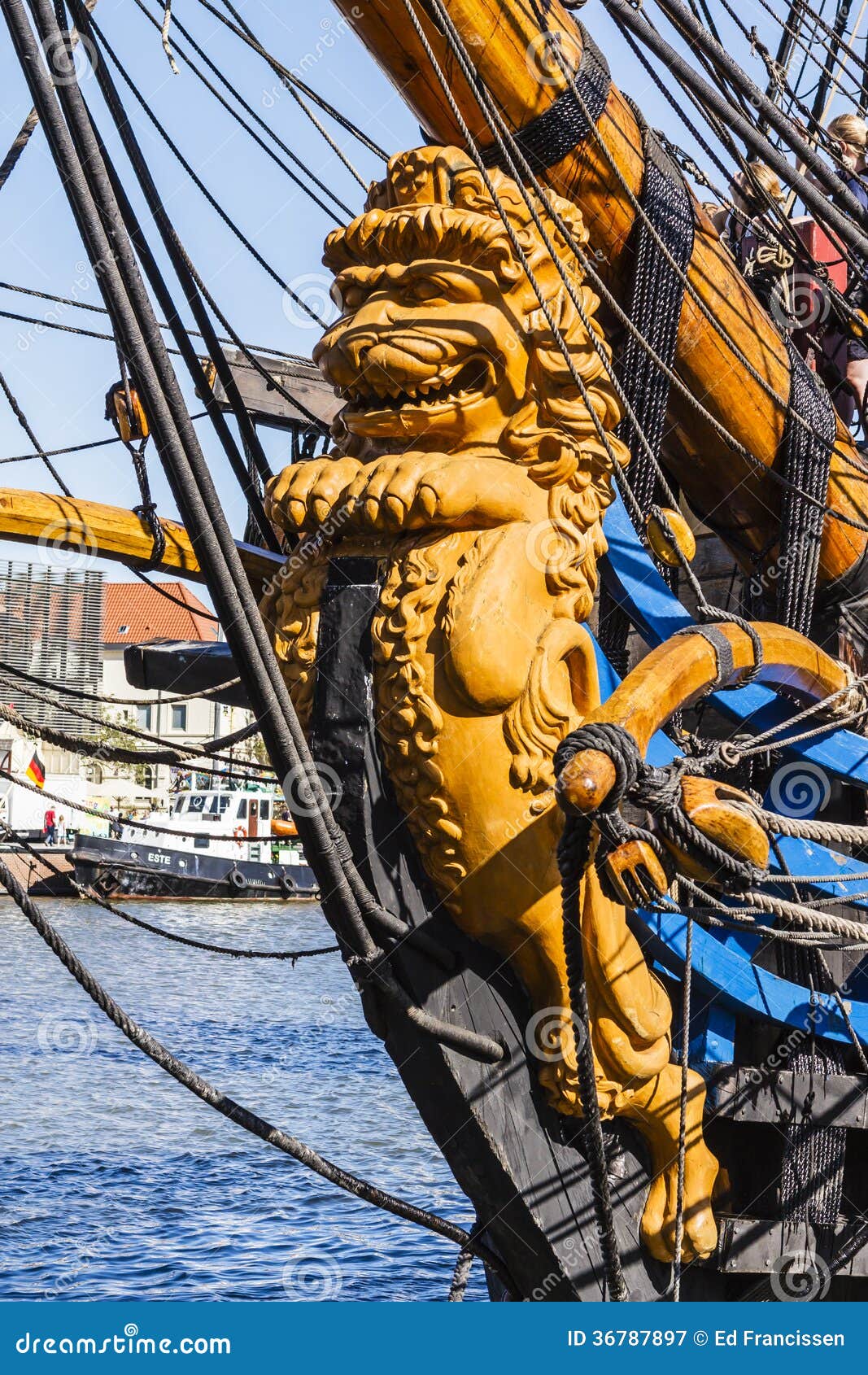 a figurehead stock image. image of ropes, tall, sailing