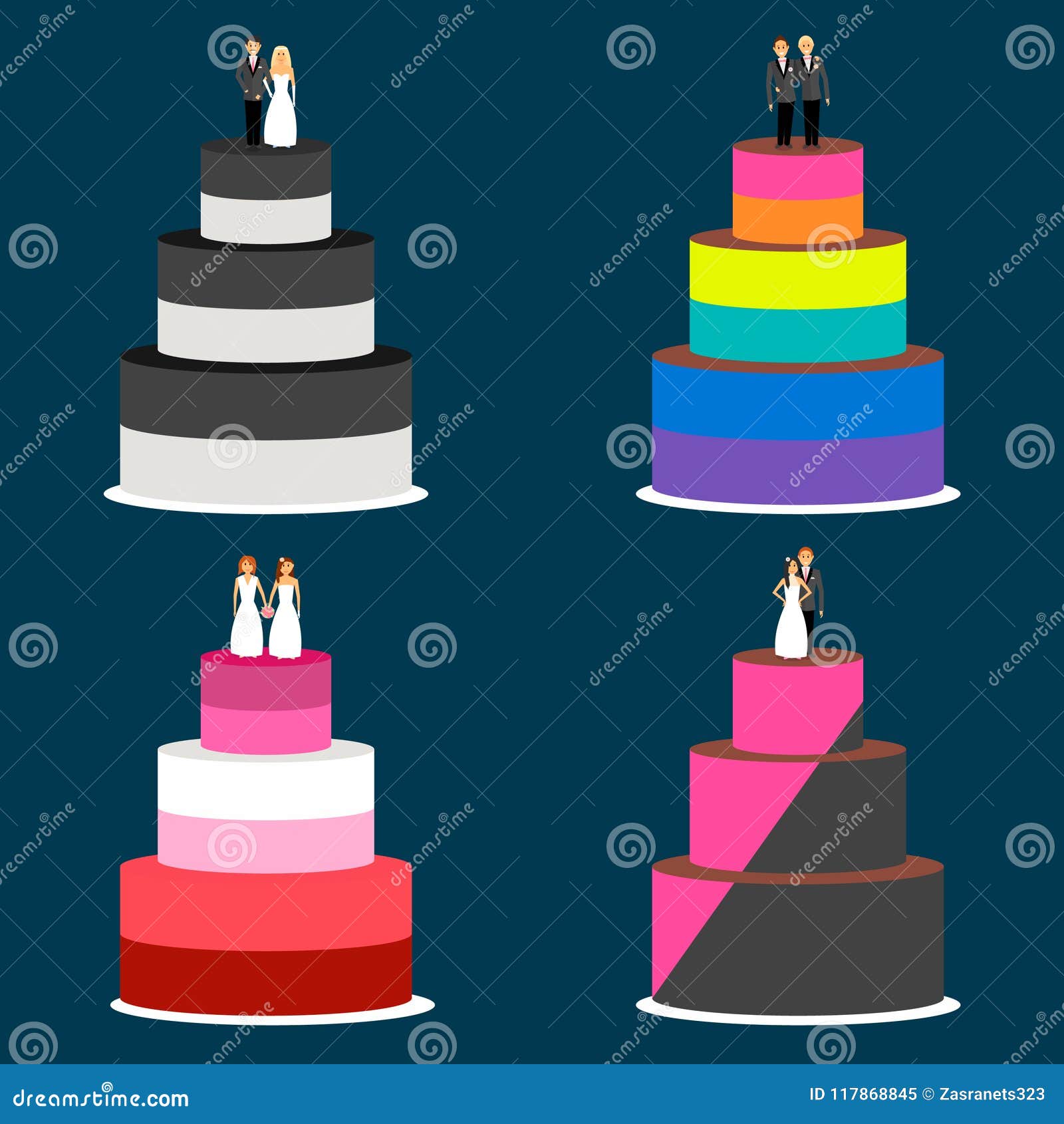  Wedding  Cakes  Couples With Different Political And Sexual 