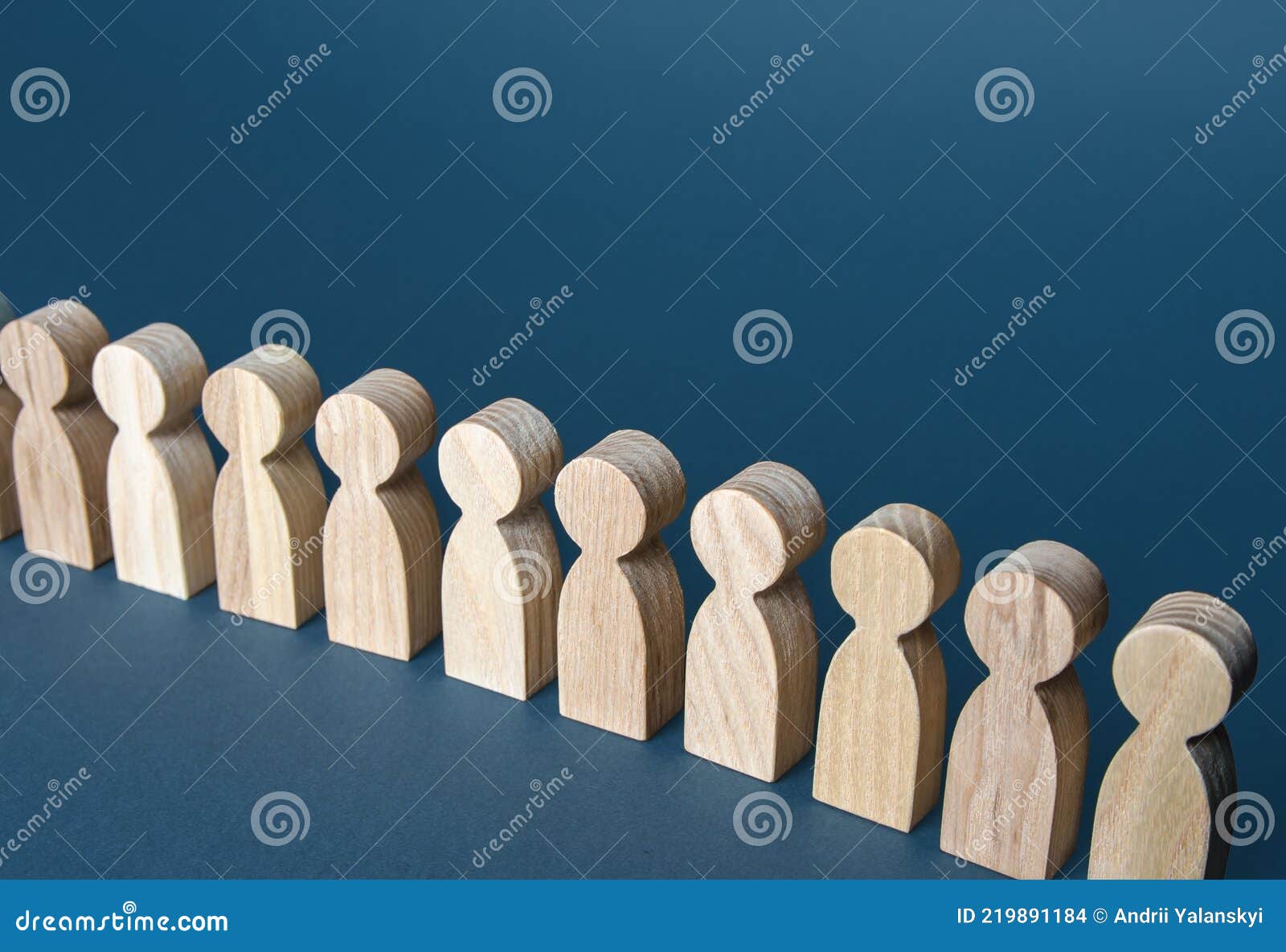 figures of people in a row. society, demography. selection concept, choice. search for new employees workers, hiring for work.