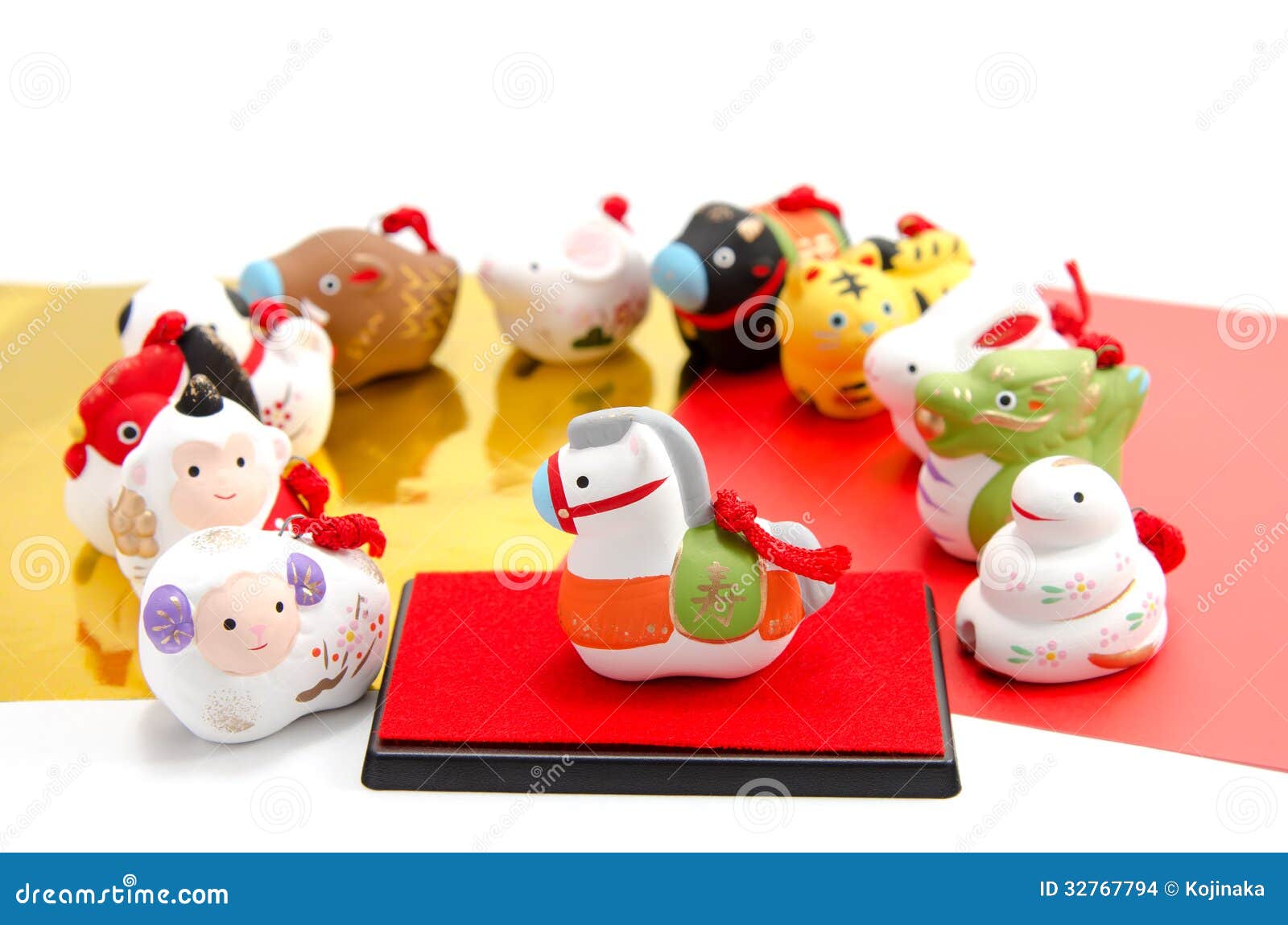 Figurines of the zodiac. stock photo. Image of gold, chicken 32767794