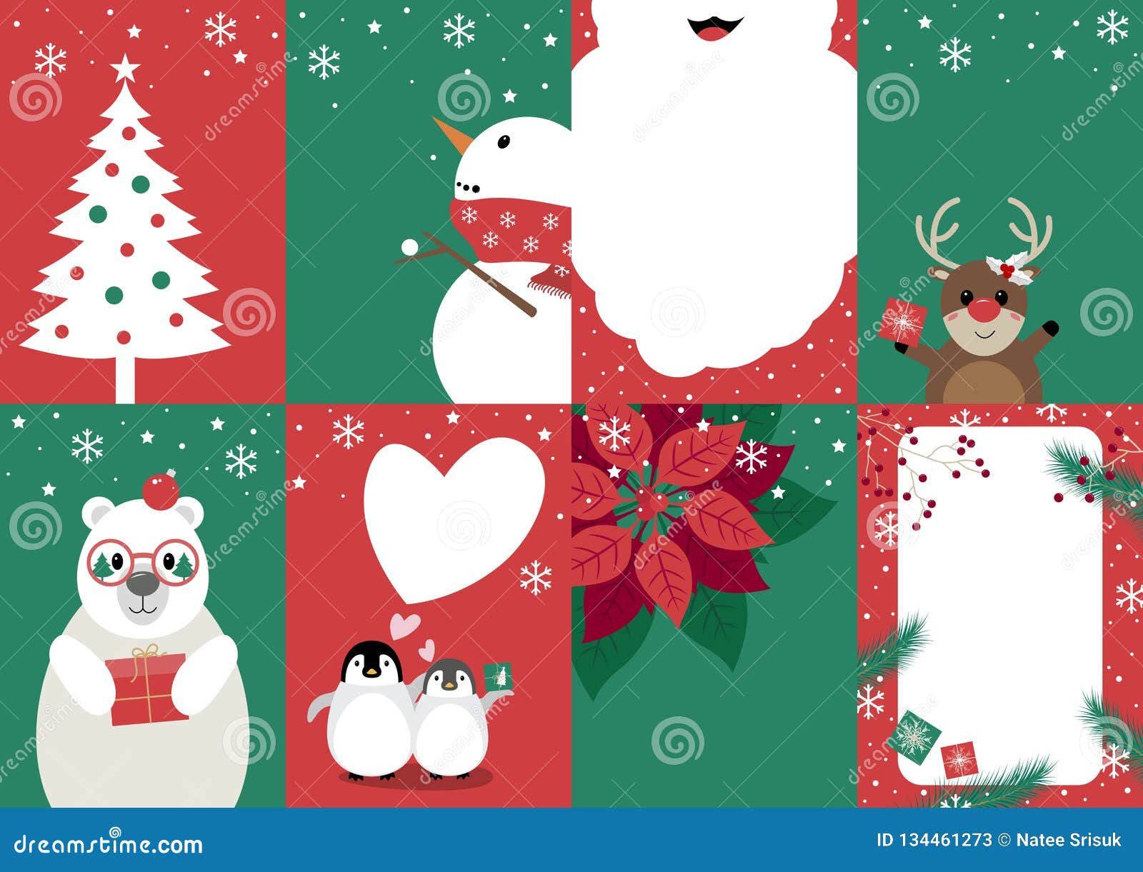 Fije Del Ejemplo Del Vector Del Diseño De La Tarjeta De Navidad Ilustración  del Vector - Ilustración de tarjeta, navidad: 134461273